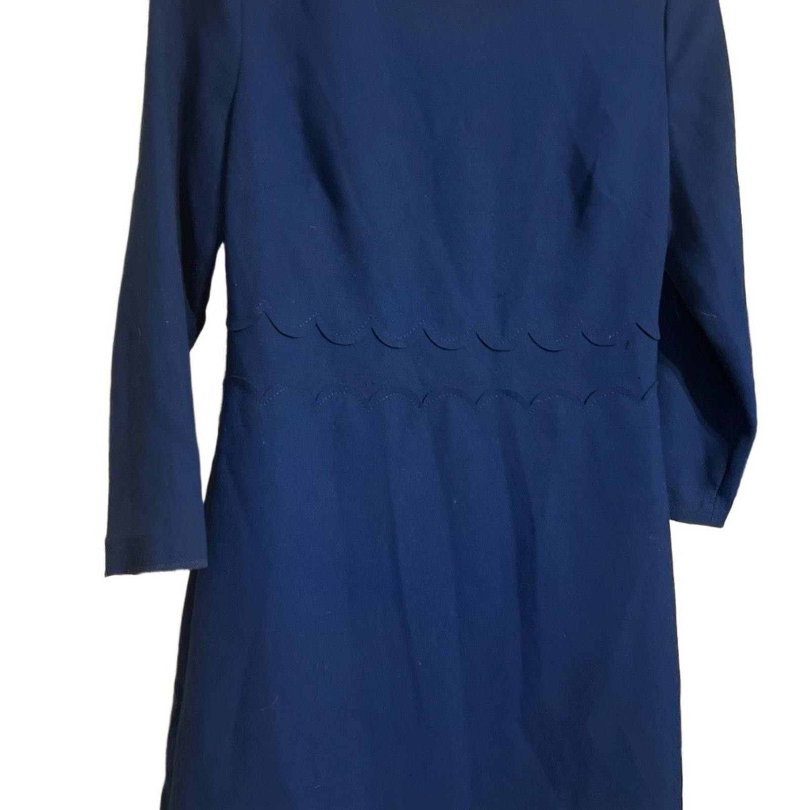 Banana Republic Banana Republic Dress 4 Royal Blue Mini Scalloped Waist Size S / US 4 / IT 40 - 3 Thumbnail