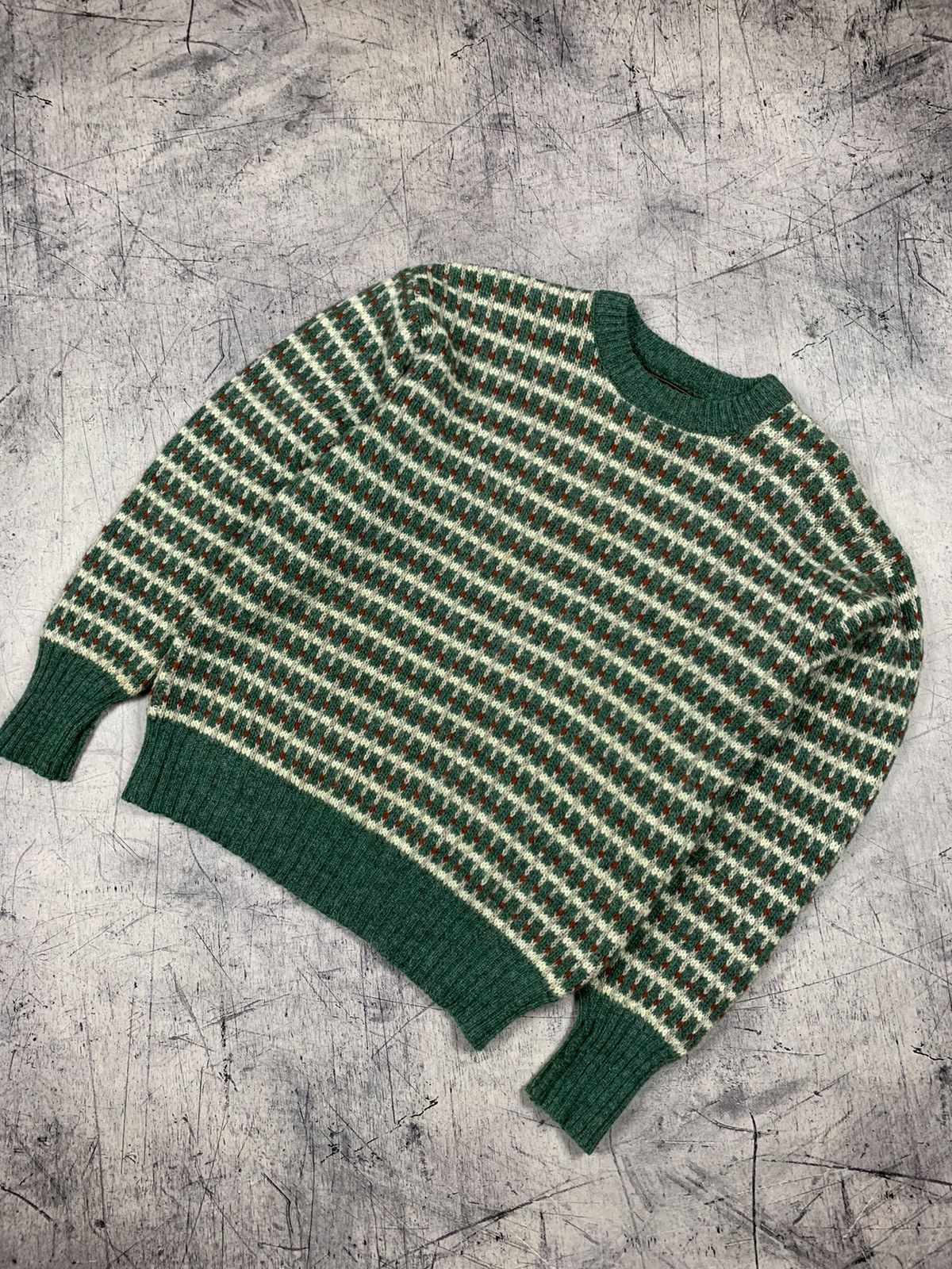 Vintage Rare Made In Norway Knitted Sweater Wool 90s