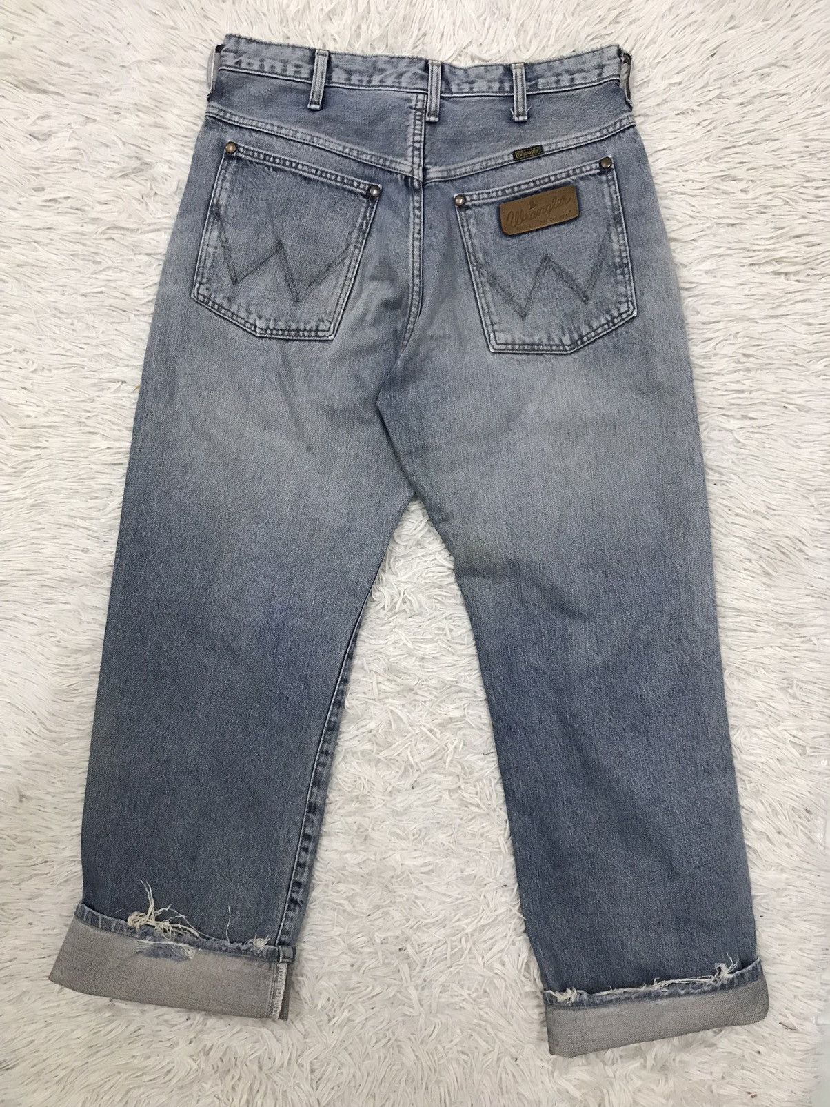 Vintage Vintage Wrangler M1701 Redline Selvedge Distressed Denim Size US 29 - 2 Thumbnail