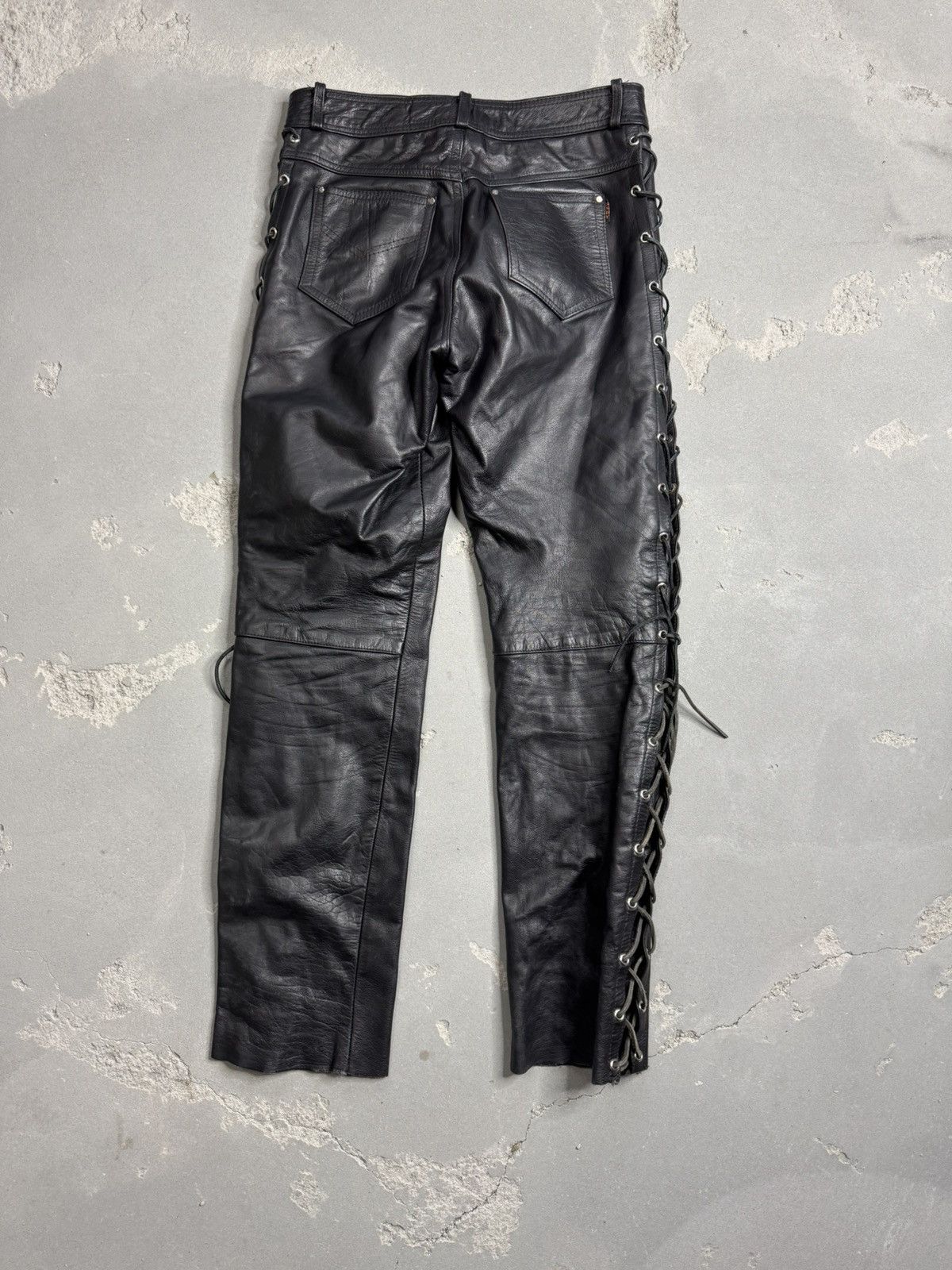 Japanese Brand × Vintage Vintage Leather pants Japan style racing motor Size US 32 / EU 48 - 4 Thumbnail