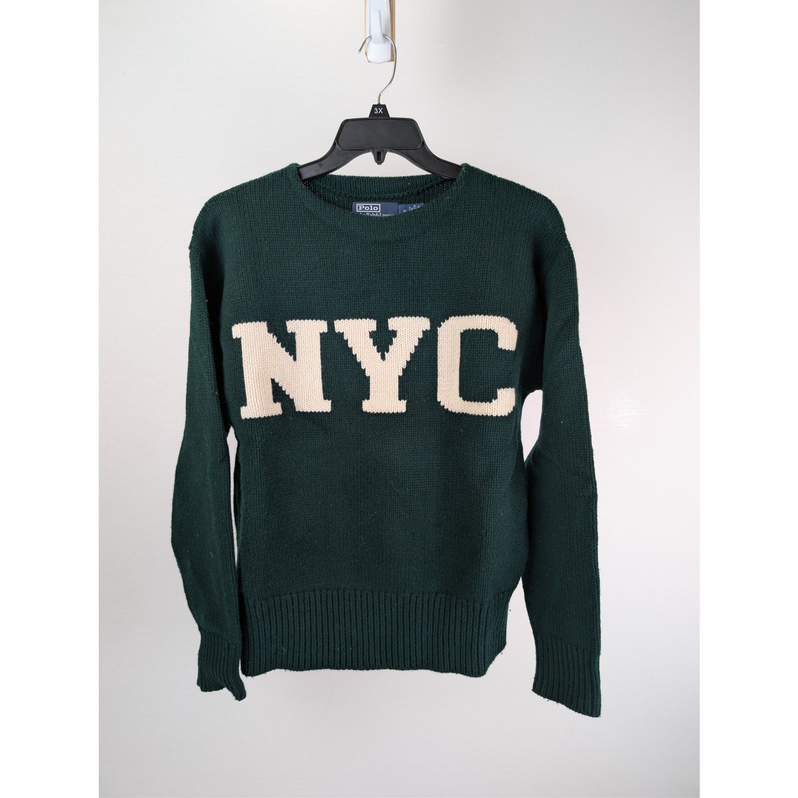 Polo Ralph Lauren o1rshd1 CC20 NYC Logo Sweatshirt in Green Size US M / EU 48-50 / 2 - 2 Thumbnail
