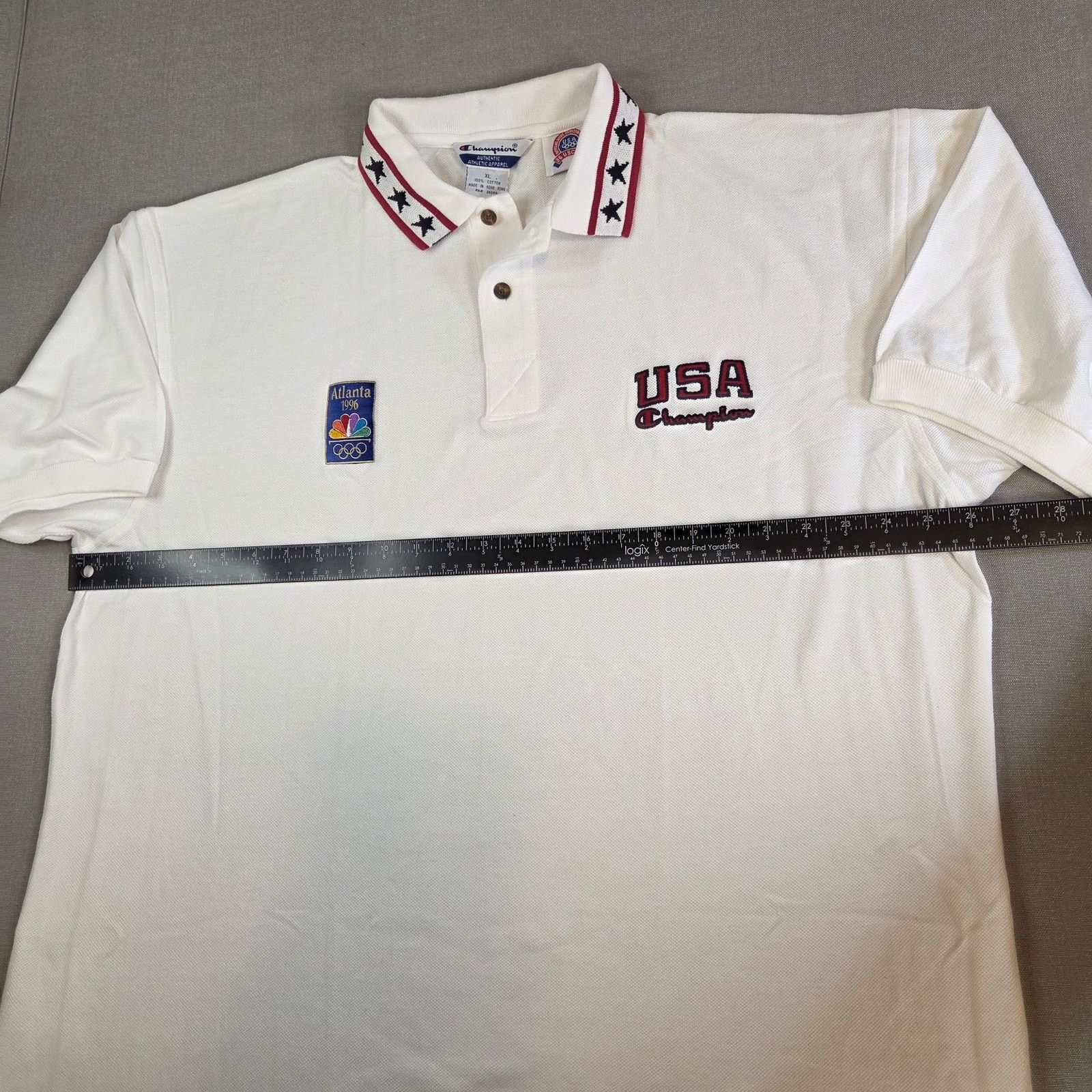 Champion Vintage 90s Champion USA Olympic Polo Shirt XL 1996 Atlanta Size US XL / EU 56 / 4 - 9 Thumbnail