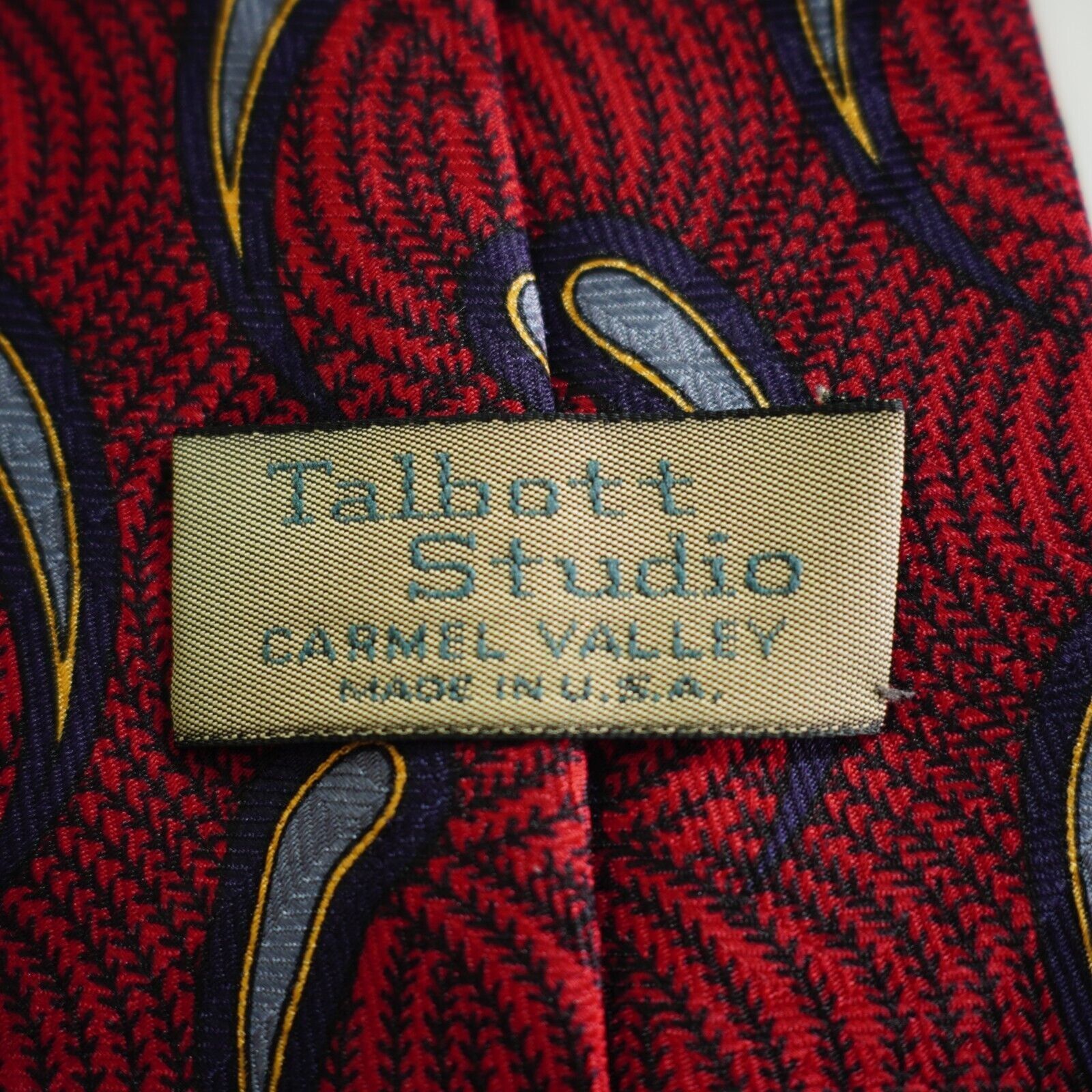 Robert Talbott Robert Talbott Studio Carmel Valley Red Paisley Jacquard Pri Size ONE SIZE - 3 Thumbnail
