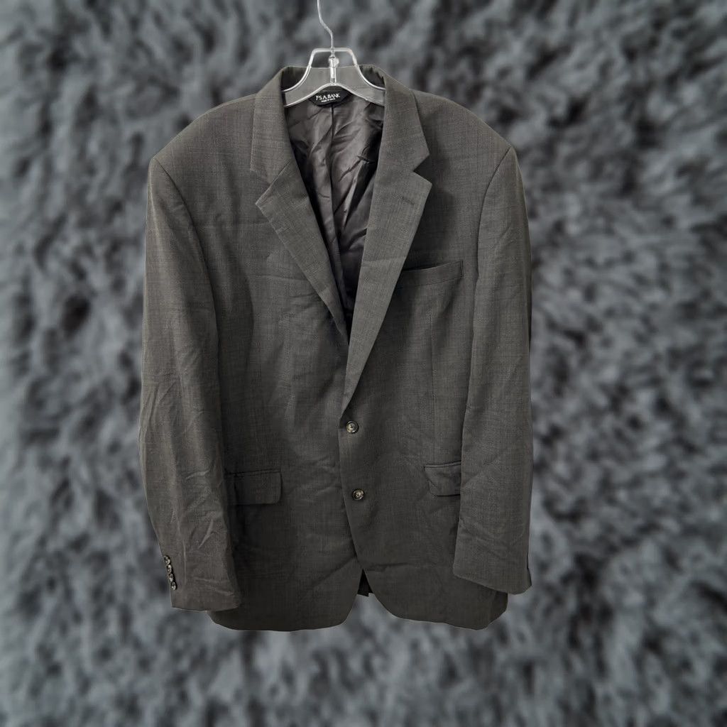 Jos. A. Bank Jos. A. Bank Blazer Mens 46XL Gray Wool 2 Button Sport Coat Jacket notched lapel Single-Breasted Formal Business Vintage? No Size 48R - 1 Thumbnail