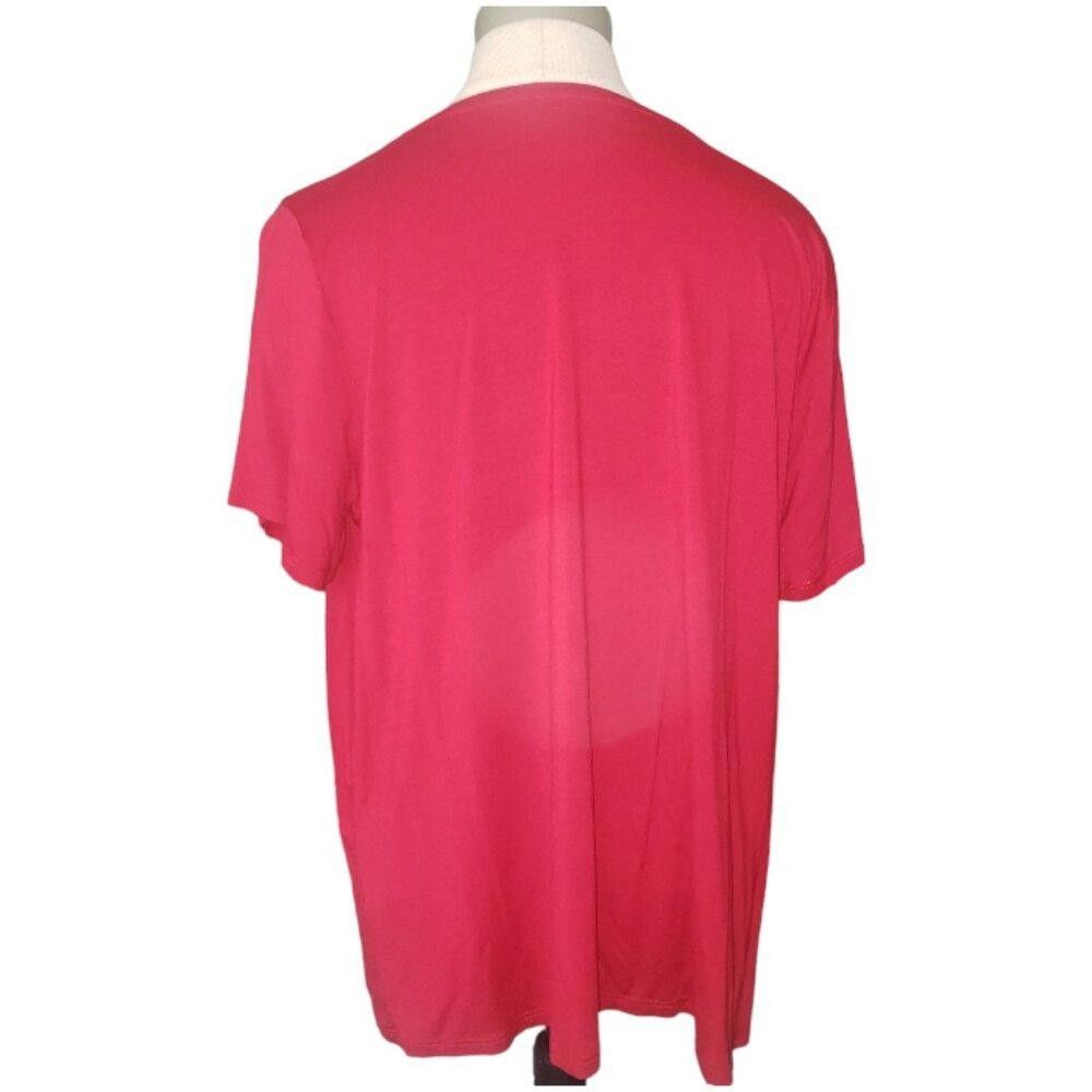 Eileen Fisher CT639 Eileen Fisher Red Short Sleeve T-shirt L Size L / US 10 / IT 46 - 4 Thumbnail
