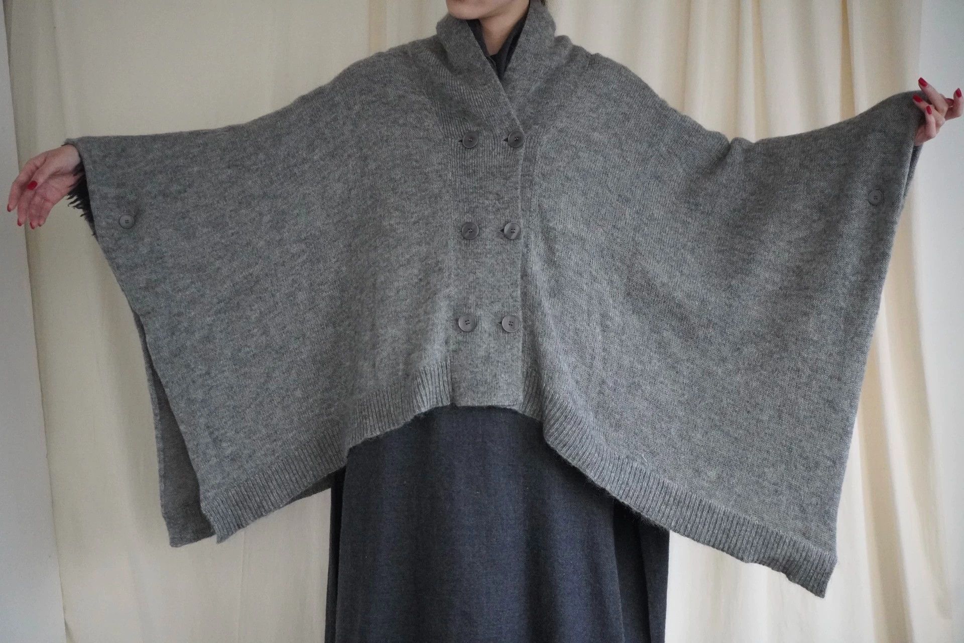 MM6 MM6 2000s Women's Mohair Double-Breasted Caplet Size ONE SIZE - 5 Thumbnail