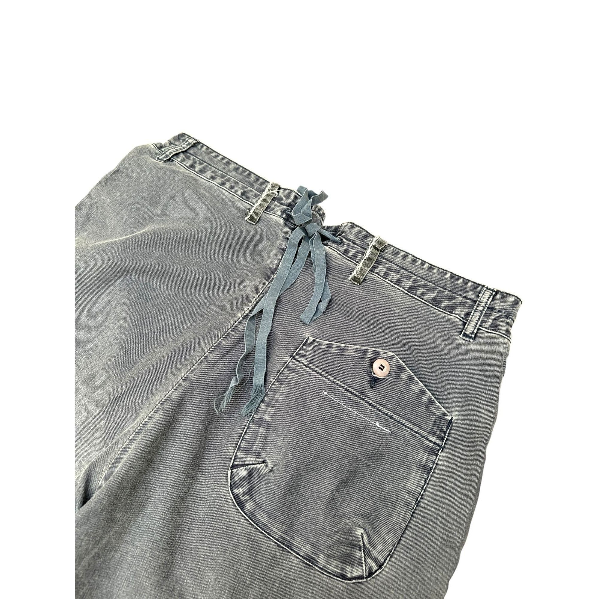 Maison Margiela SS 2005 Raw Wide Grey Denim Jeans Size 30" / US 8 / IT 44 - 6 Thumbnail