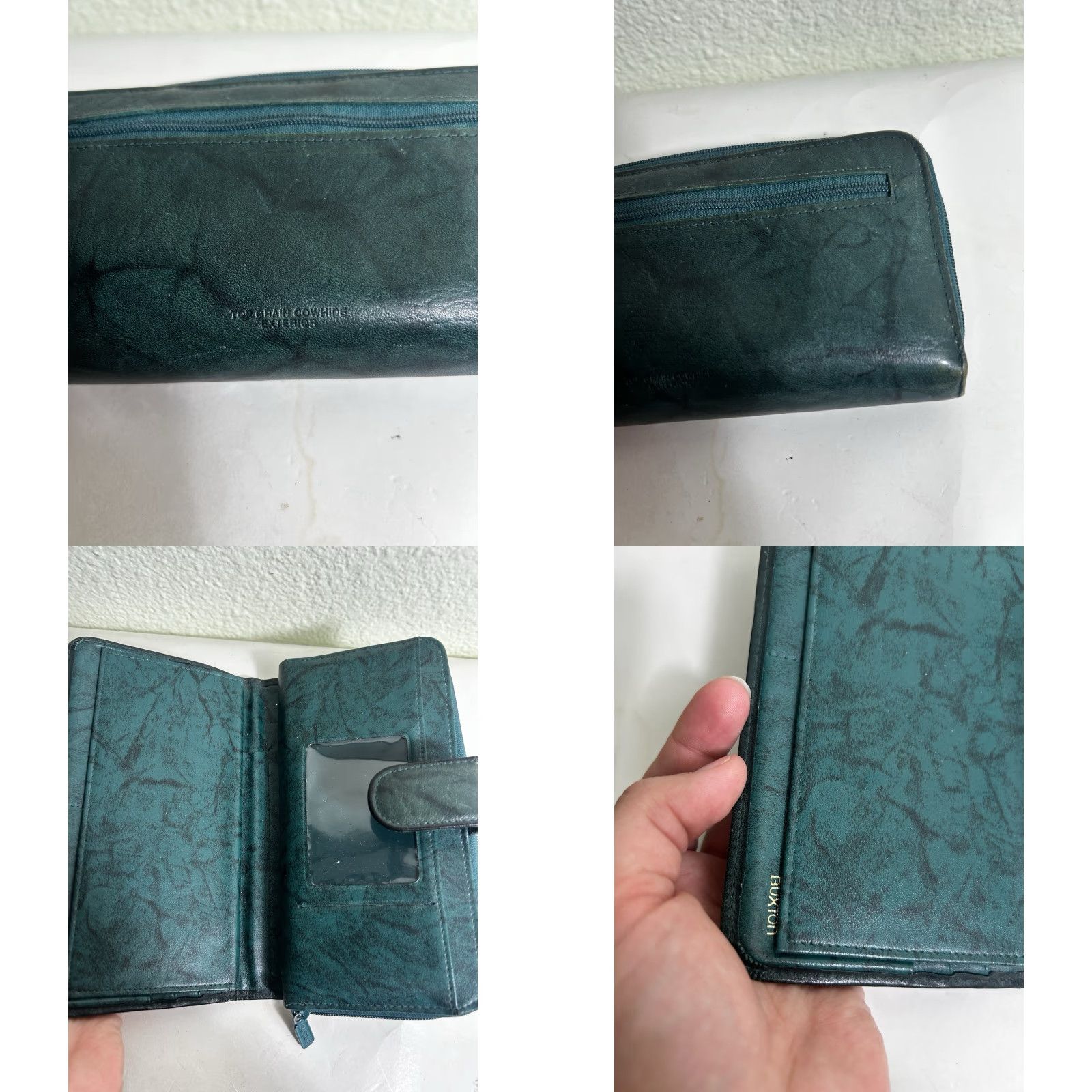 Vintage VINTAGE Buxton Wallet Women Leather Bifold Cardholder Coin Green 7.5x3.5x1 Womens Green Leather Wallet Bifold Buxton 90s? Size ONE SIZE - 8 Thumbnail