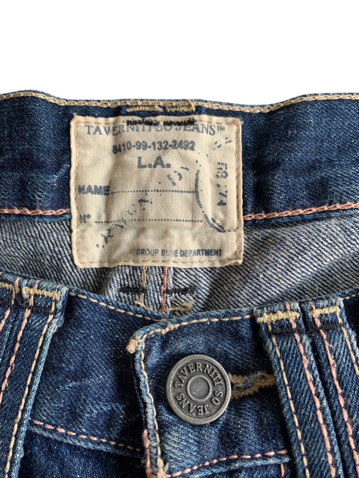 If Six Was Nine TAVERNITI SO JEANS SELVEDGE BUTTON FLY JAPANESE DENIM Size US 33 - 17 Thumbnail