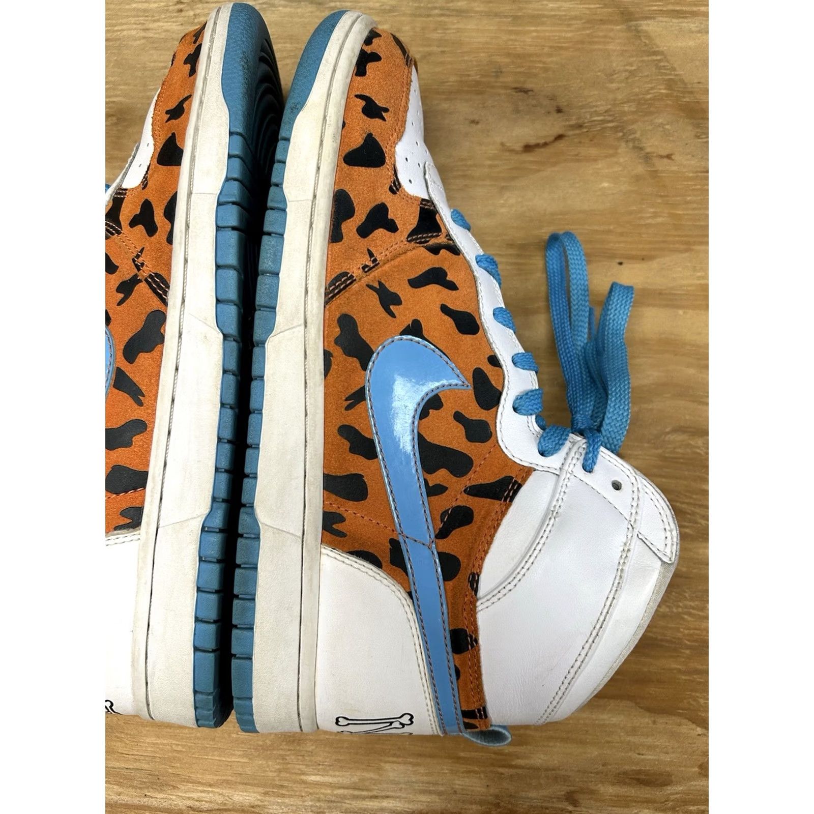 Nike VINTAGE Nike Big Nike High QK Fred Flintstone Sneakers Men 9.5 White 2009 Size US 9 / EU 42 - 6 Thumbnail