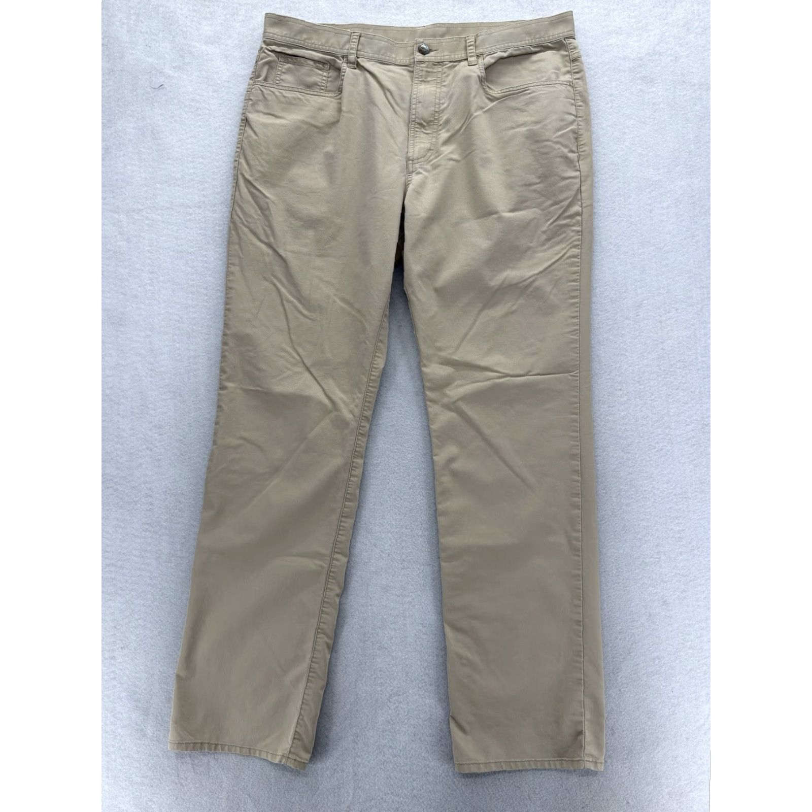 Vintage Onward Reserve Chino Pants Mens 38x32 Beige Stretch 5-Pocket Casual Workwear Pants Size US 38 / EU 54 - 2 Thumbnail