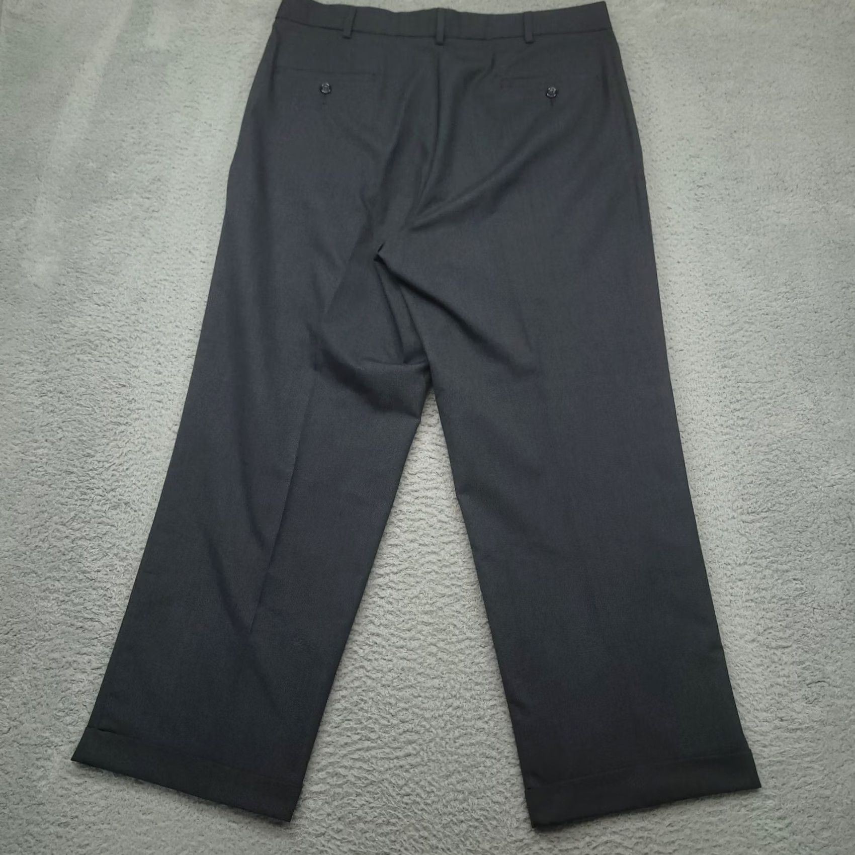 Dockers DOCKERS Men's Pants - Pleated / Cuffed - 36x30 - Gray - Polyester, Rayon - Regular Fit - Dress Pants Size US 36 / EU 52 - 4 Thumbnail