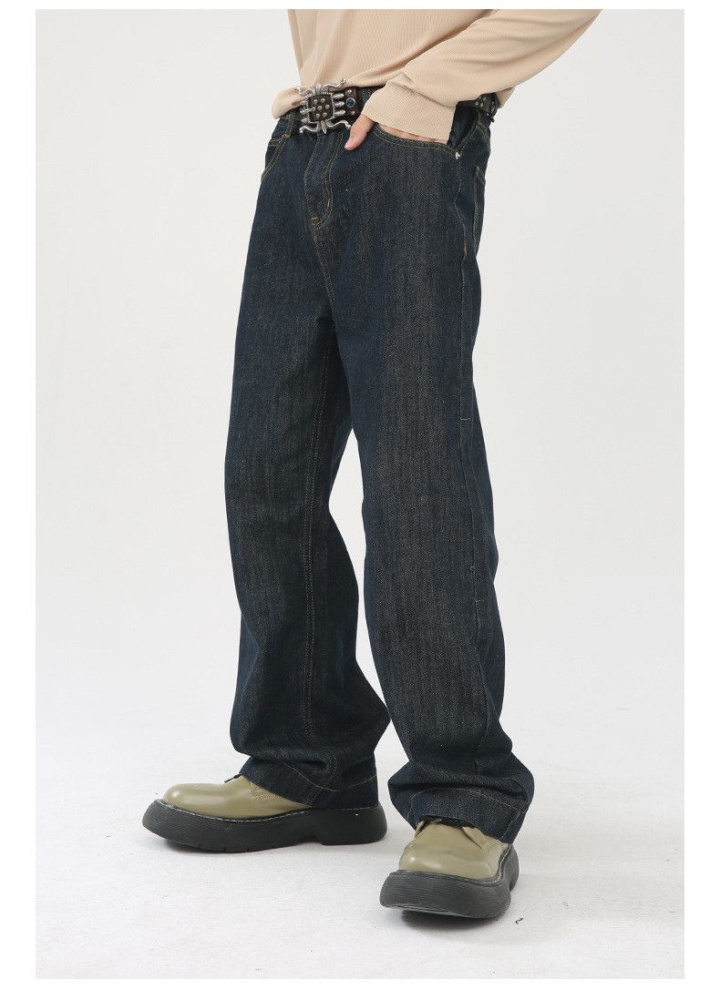 Japanese Brand Japanese retro all-match loose straight jeans Size US 32 / EU 48 - 4 Thumbnail