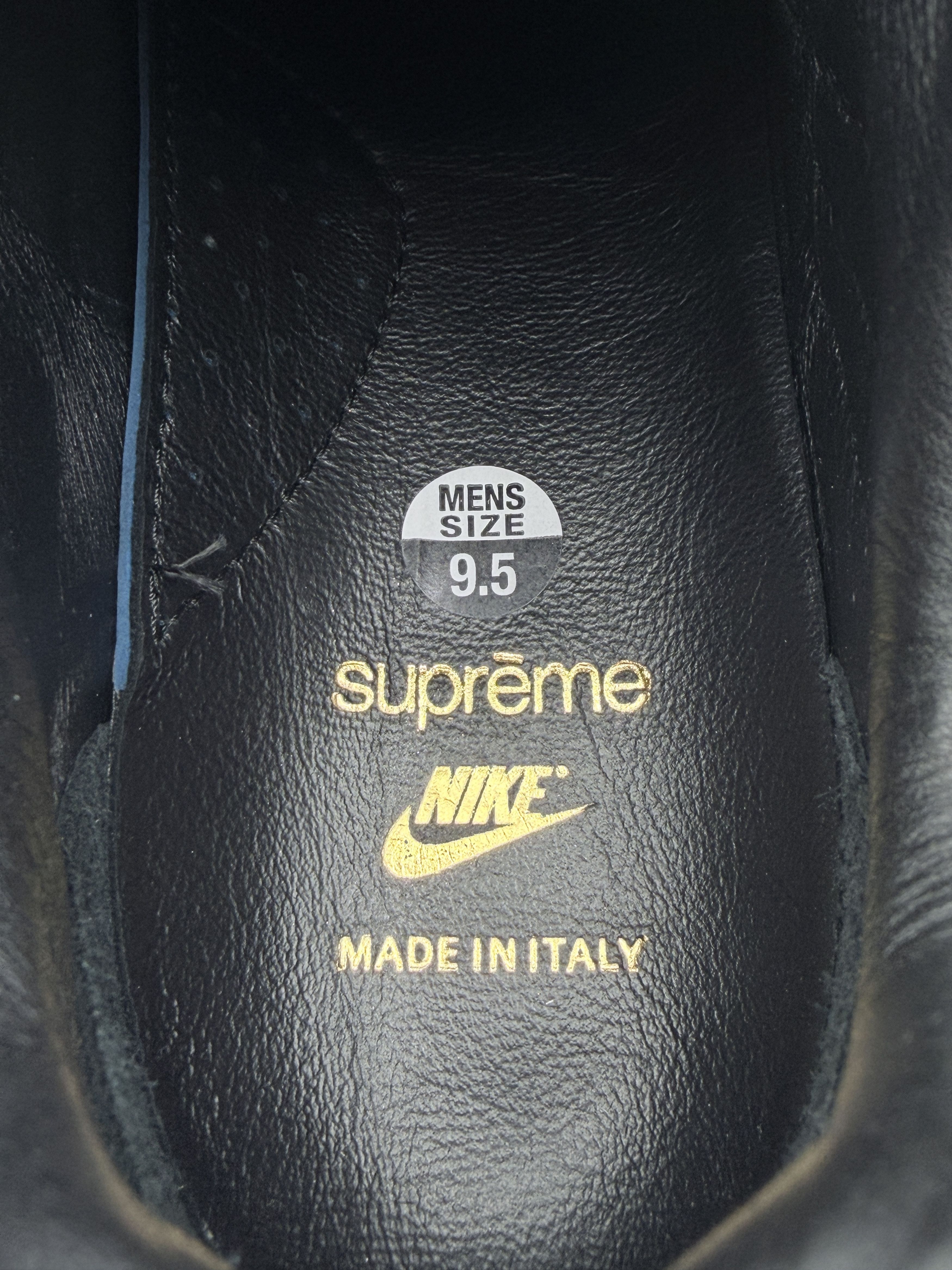 Nike × Supreme Supreme Air Max 95 Leather Lux Made in Italy Black Size US 9.5 / EU 42-43 - 11 Thumbnail