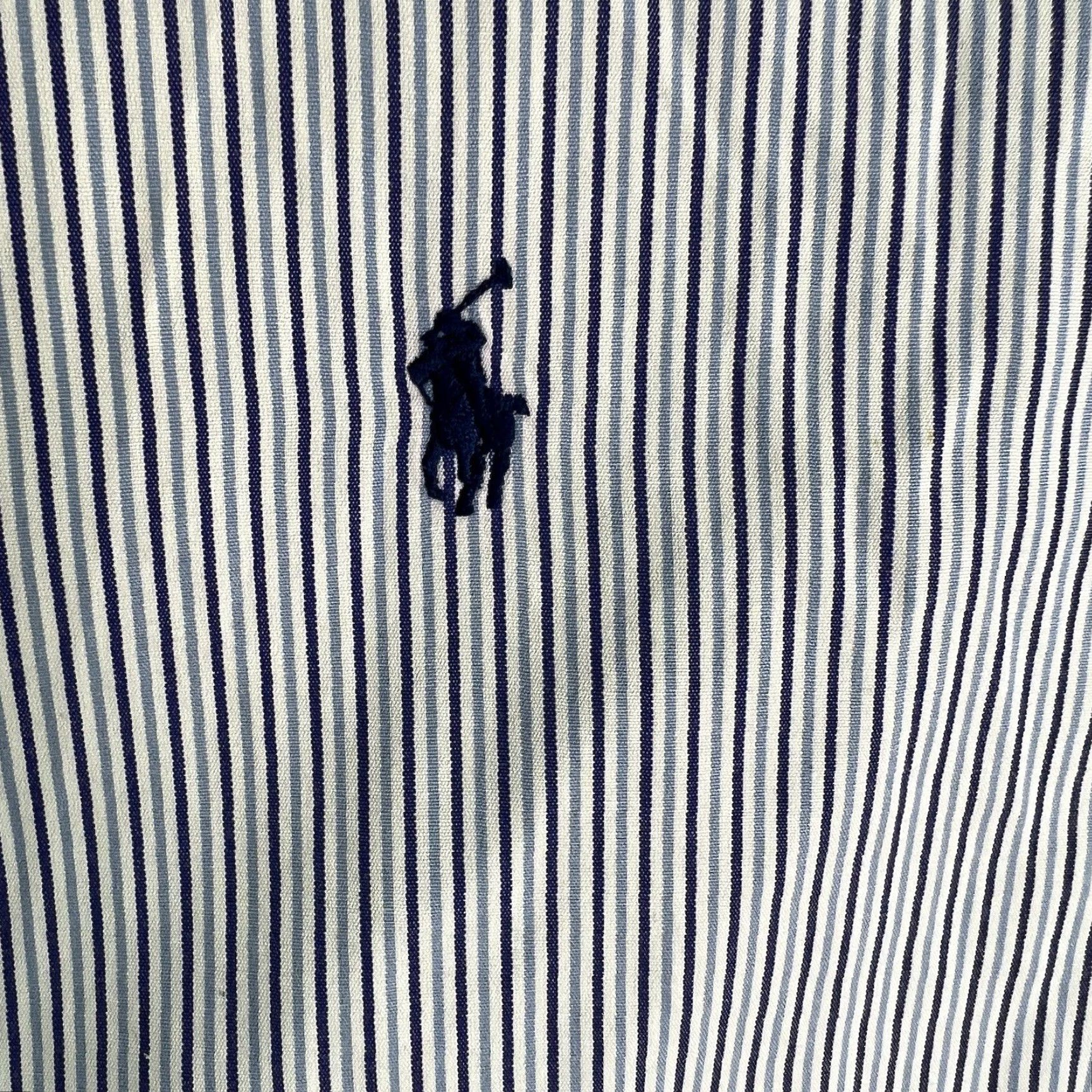 Ralph Lauren Ralph Lauren Blake Striped Button-Down Shirt Mens 2XL Blue Long Sleeve Regular Fit Size US XXL / EU 58 / 5 - 5 Thumbnail