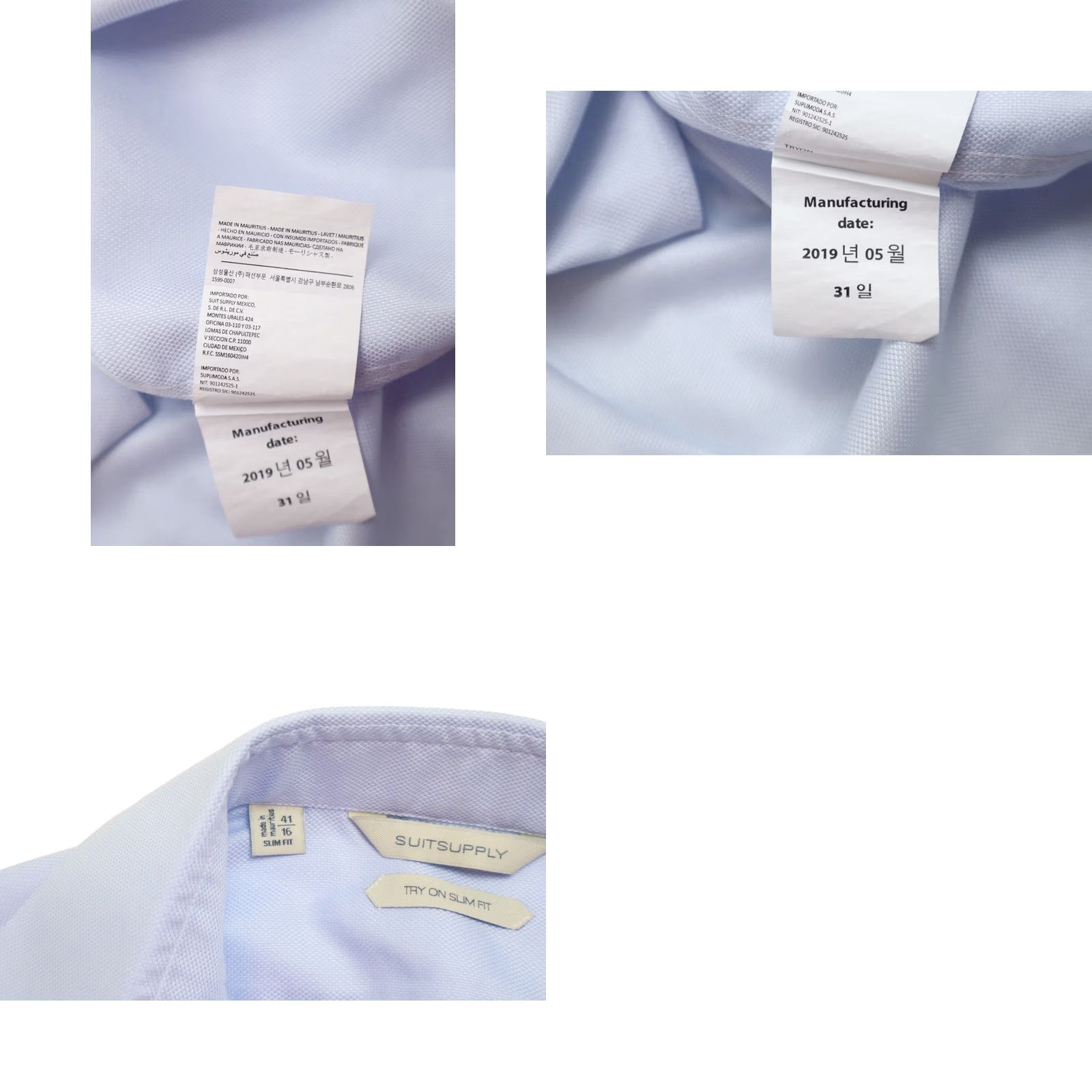 Suitsupply Suitsupply Slim Fit Formal Shirt Blue 41 / 16 Spread Collar Shirt Mens Size 42R - 8 Thumbnail