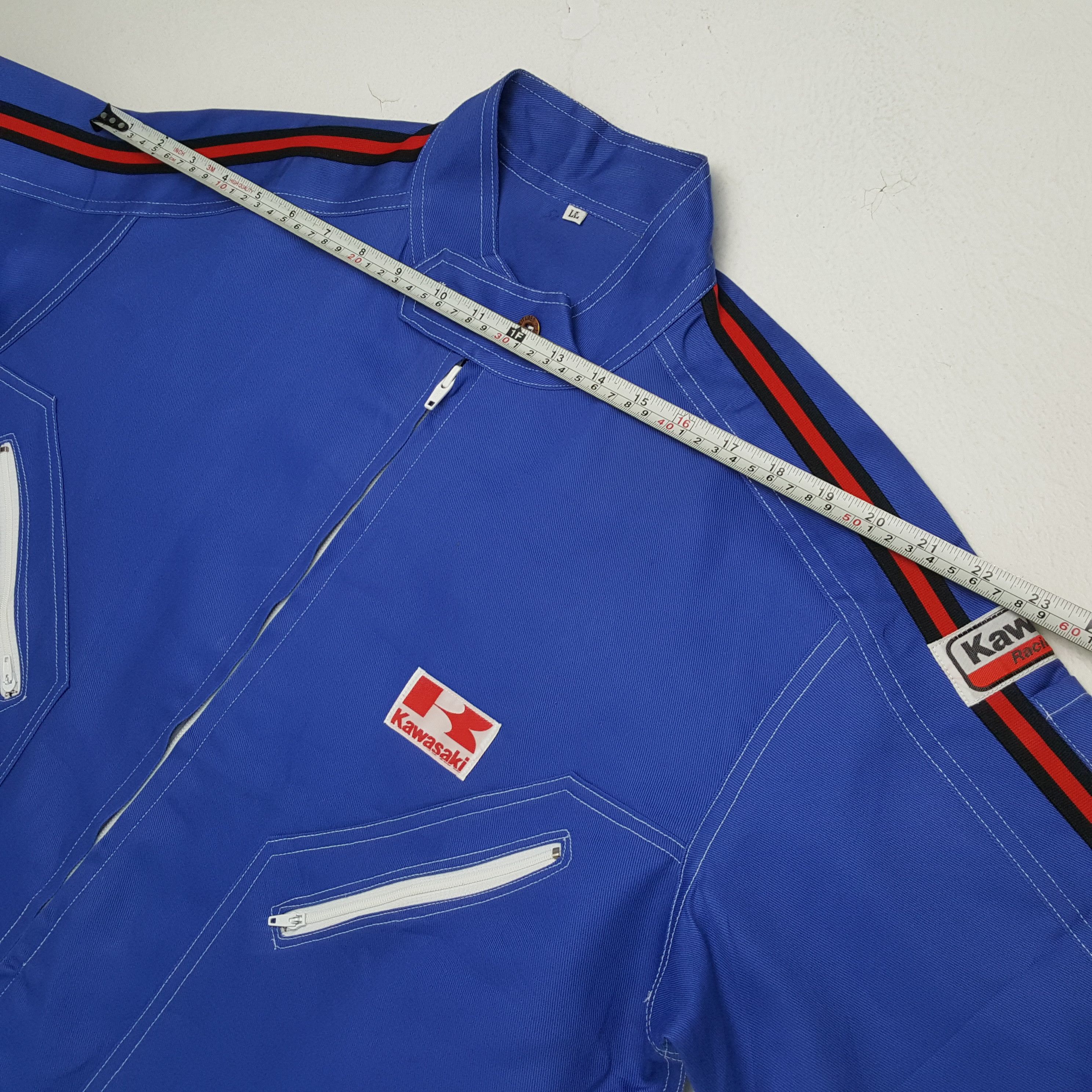 Japanese Brand × Vintage KAWASAKI Racing Crew Style Motorsports Coverall Jacket Size US L / EU 52-54 / 3 - 9 Thumbnail