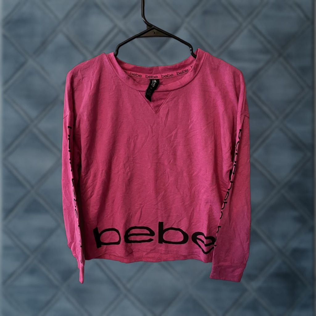 Bebe Bebe Sleepwear Lounge Pink Long Sleeve Shirt Size Large Size L / US 10 / IT 46 - 1 Thumbnail