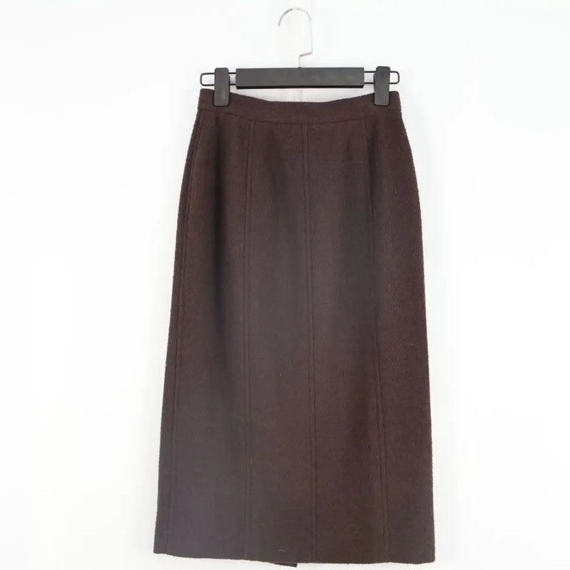 Chanel Chanel Summer Brown Midi Skirt 0089 Size 30" / US 8 / IT 44 - 1 Thumbnail