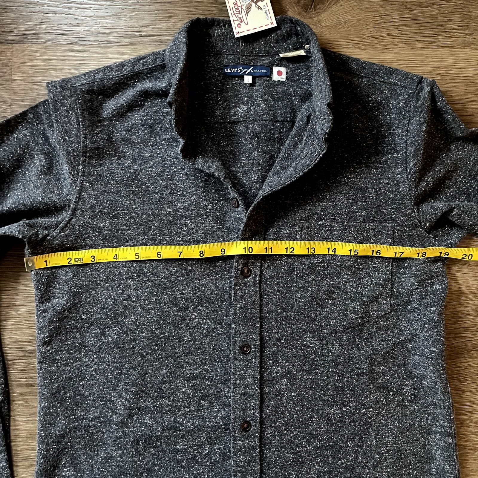 Levi's Made & Crafted Salt & Pepper Retro Levi's Button-up Size US L / EU 52-54 / 3 - 2 Thumbnail