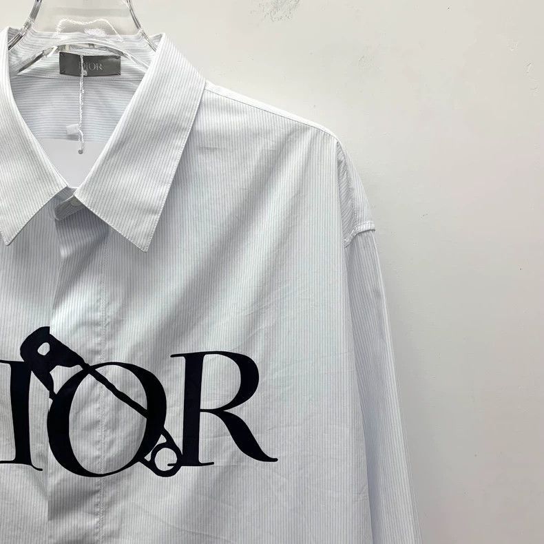 Dior Dior white logo long sleeve shirt Size US M / EU 48-50 / 2 - 3 Thumbnail