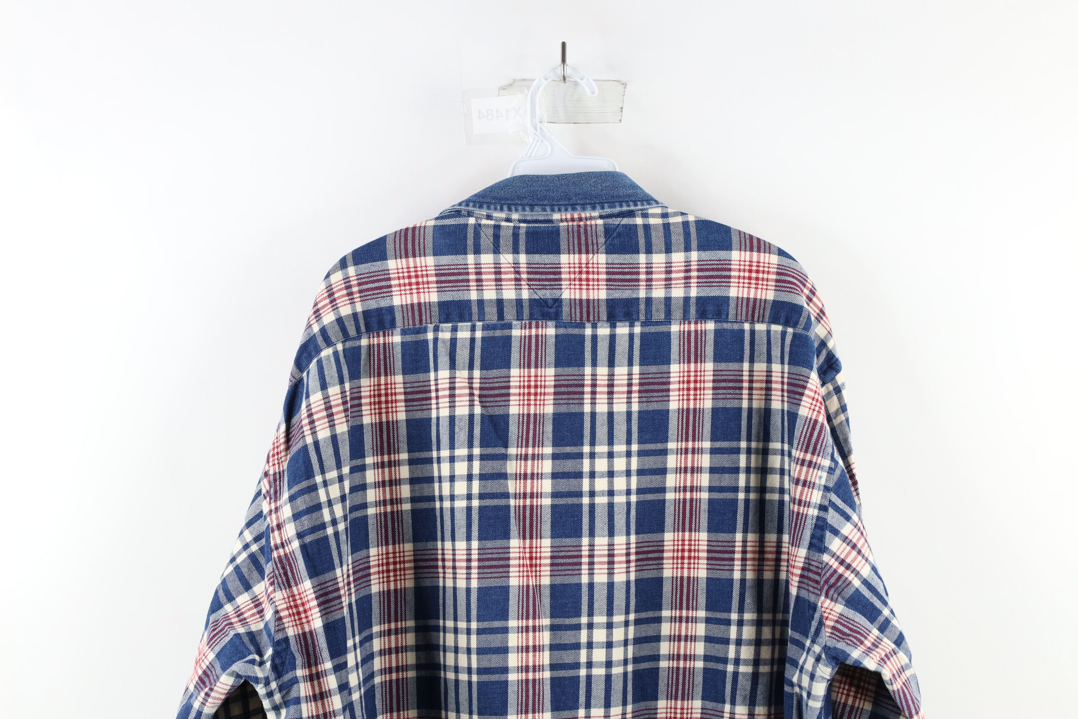 Tommy Hilfiger Vintage 90s Tommy Hilfiger Collar Flannel Button Shirt Plaid Size US XL / EU 56 / 4 - 8 Thumbnail