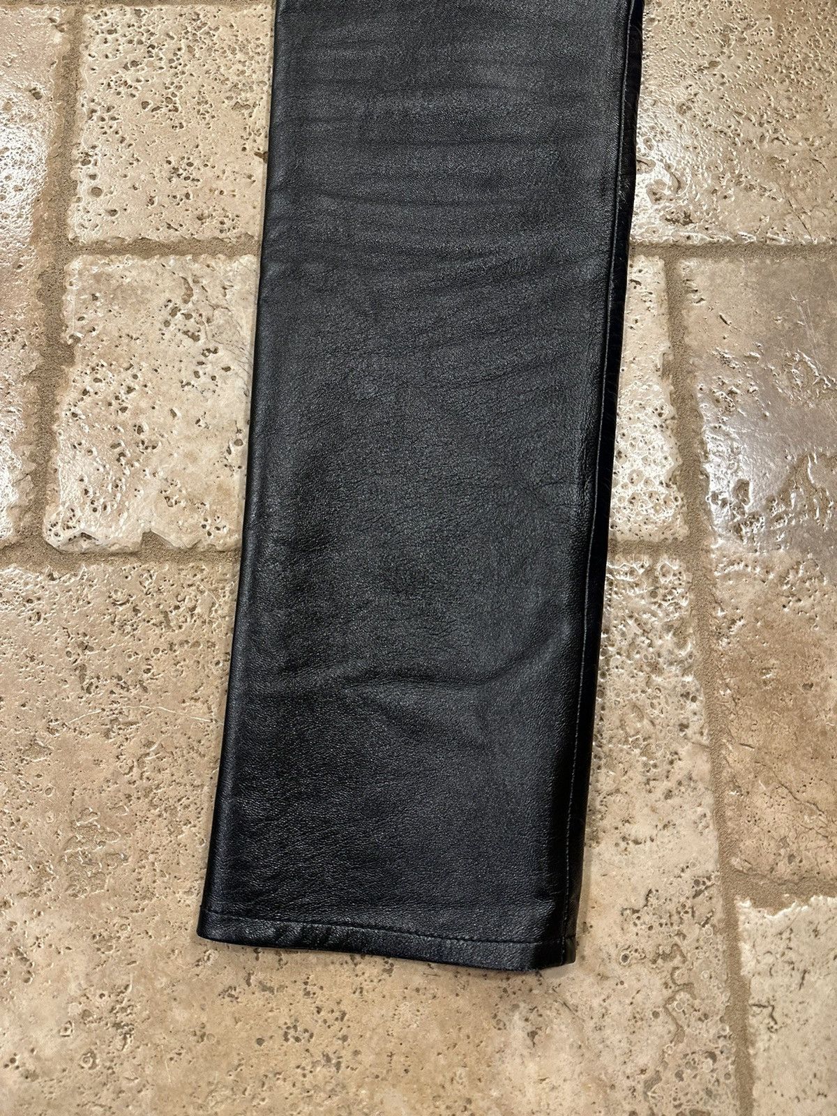 Celine Celine x Hedi Slimane Black Lambskin Leather Pants Size US 32 / EU 48 - 11 Thumbnail