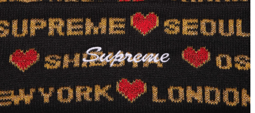 Supreme Supreme Hearts Beanie Black FW24 Size ONE SIZE - 2 Thumbnail