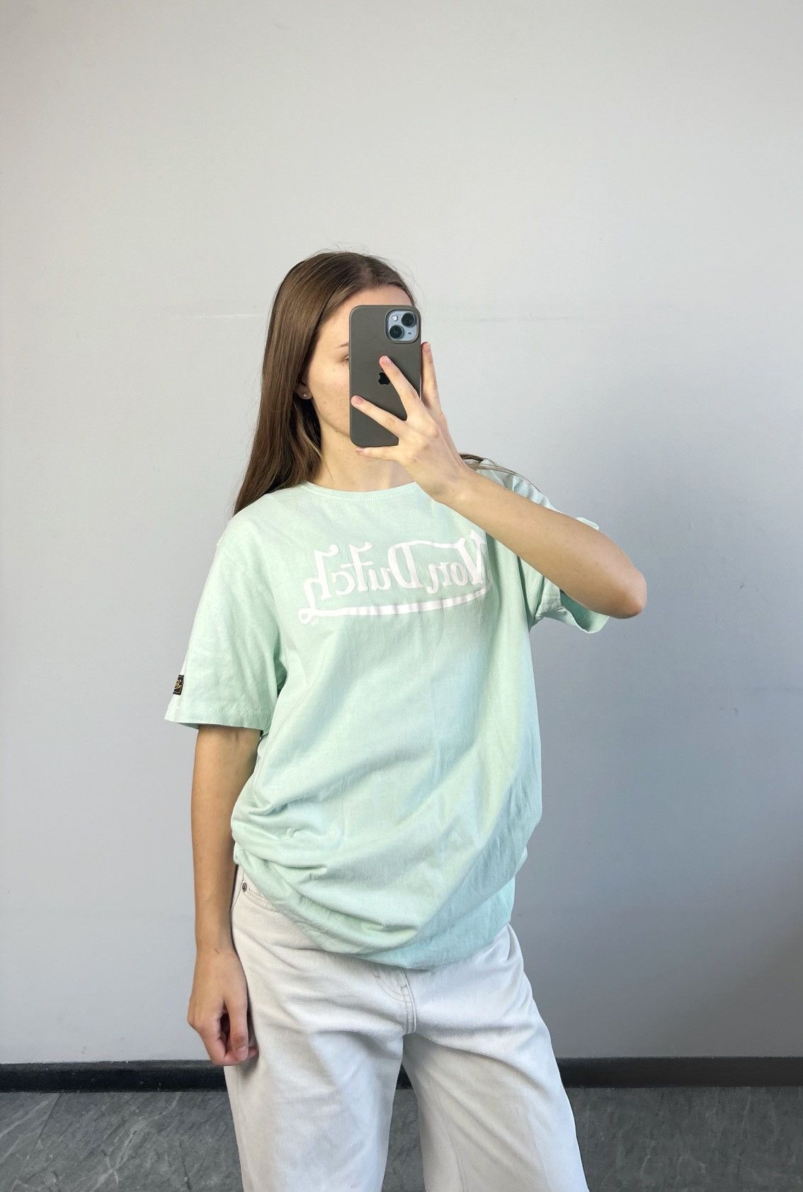 Von Dutch Vintage tee shirt von dutch big logo green woman’s Xlarge Size XL / US 12-14 / IT 48-50 - 3 Thumbnail