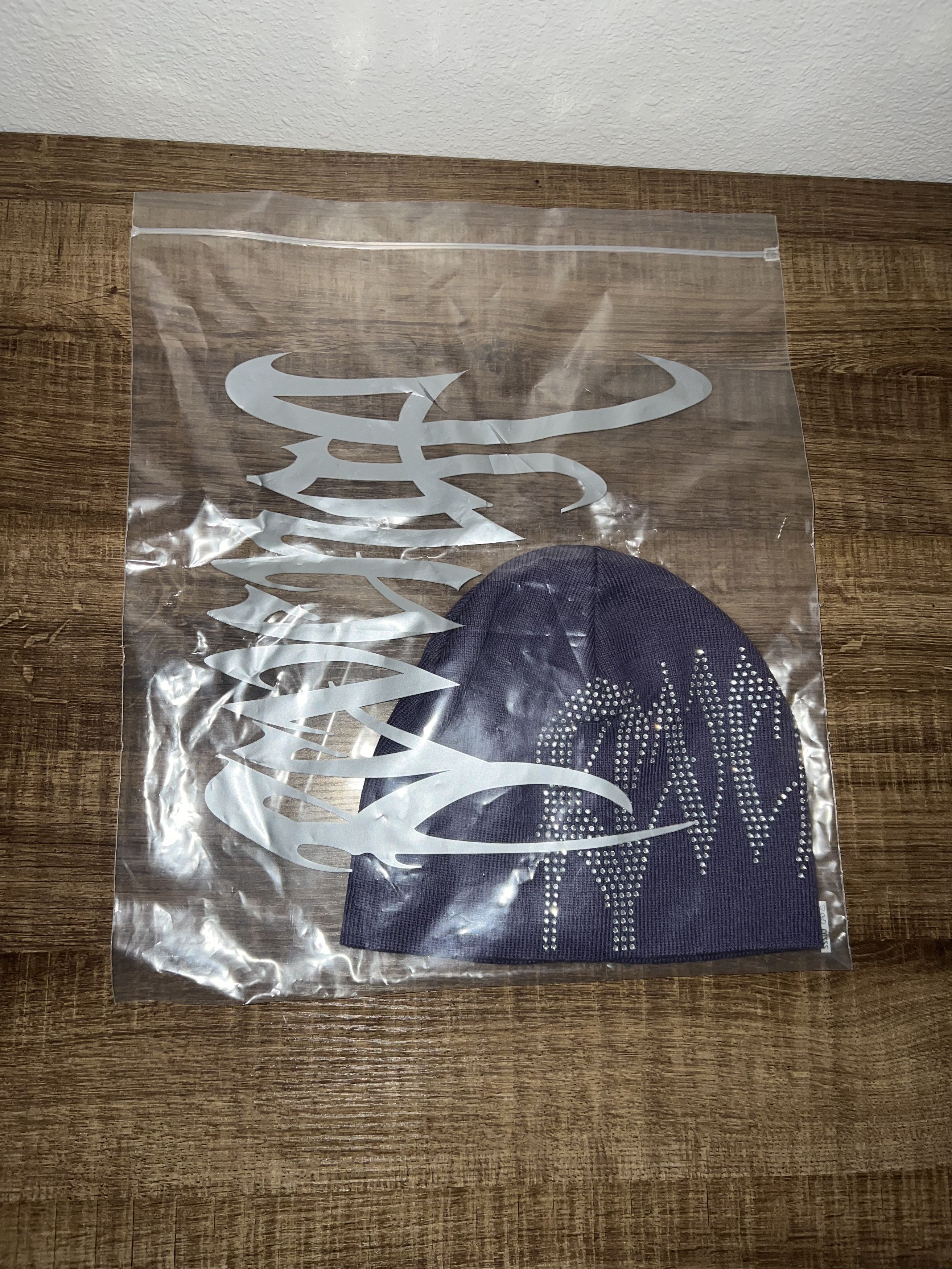 image of Revenge Deep Amethyst Rhinestone Beanie, Men's