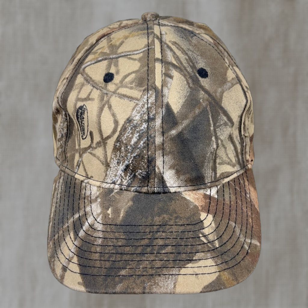 Vintage VINTAGE Paramount Camouflage Hat Cap Adjustable One Size Men Brown Cotton Canvas Realtree Hardwoods Outdoor 80s 90s Vintage Style Baseball Cap Mens Size ONE SIZE - 1 Thumbnail