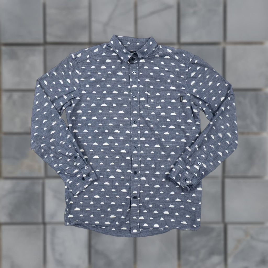 WeSC WeSC Shirt Mens Medium Blue Long Sleeve Button-Down Slim Fit Cotton Preppy Size US M / EU 48-50 / 2 - 1 Thumbnail