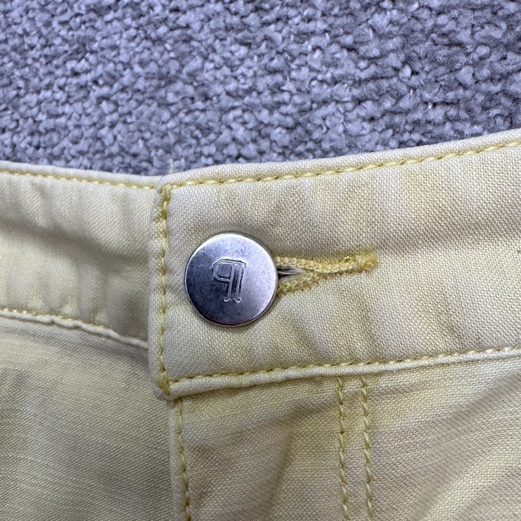 Vintage Pilcro Pants Cargo Utility Women 32T Tall Yellow Cotton Spandex Straight Pockets Breathable Casual Vintage: No Size 24" / US 00 / IT 34 - 6 Thumbnail