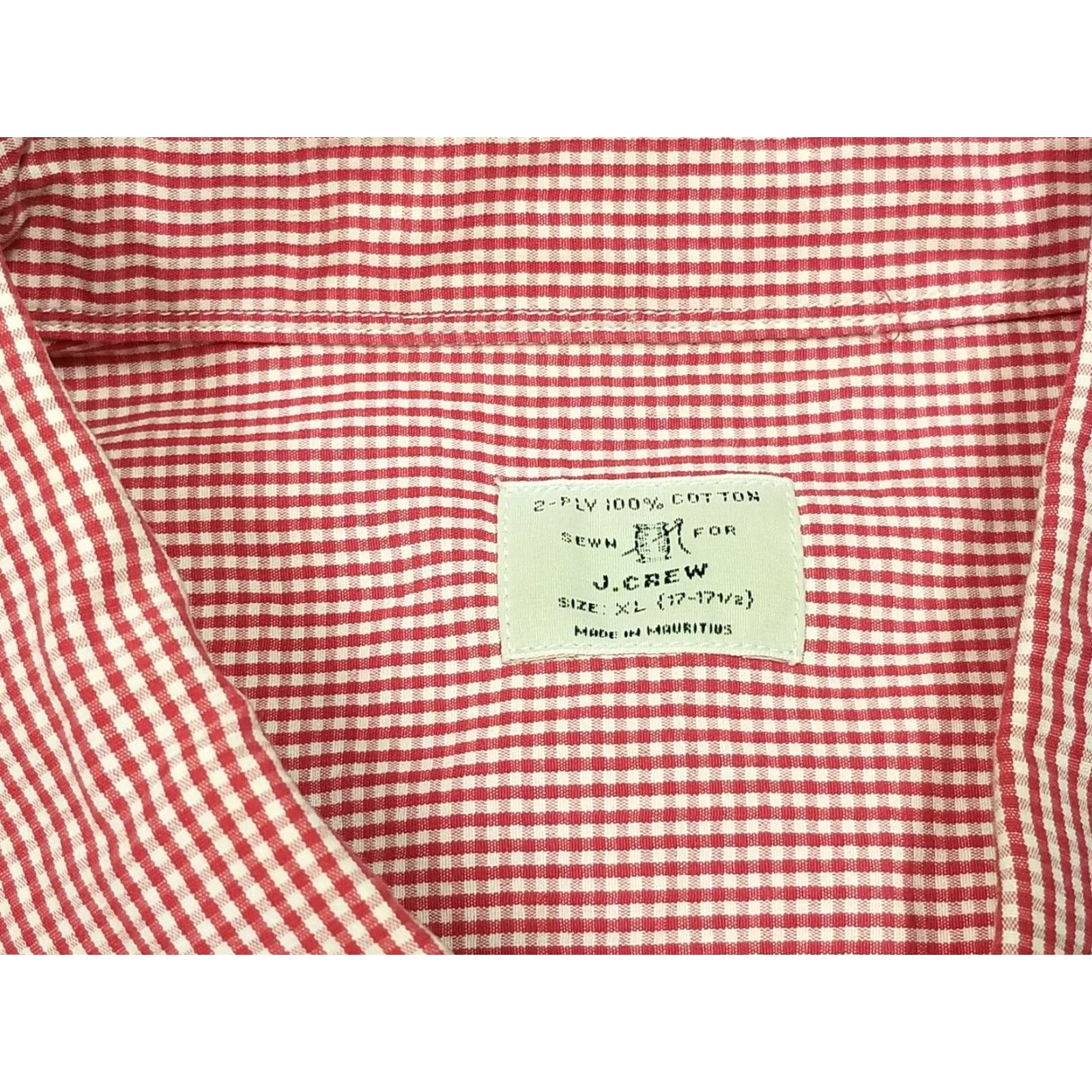 J.Crew J.CREW Shirt Mens XL Red Check 100% Cotton Button-Down Casual Long Sleeve N/A Size US XL / EU 56 / 4 - 6 Thumbnail