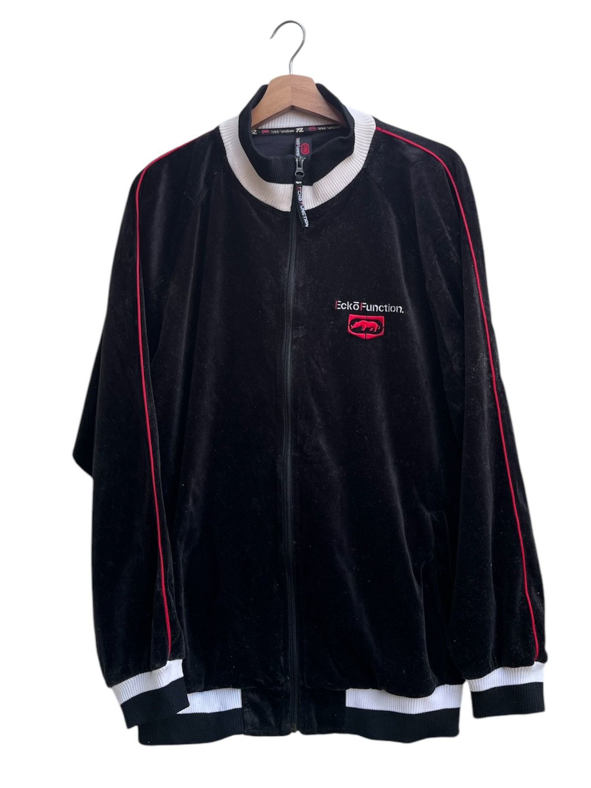 Ecko Unltd. × JNCO × Marc Ecko Ecko Function Velour Track Jacket Black Size US XL / EU 56 / 4 - 1 Thumbnail