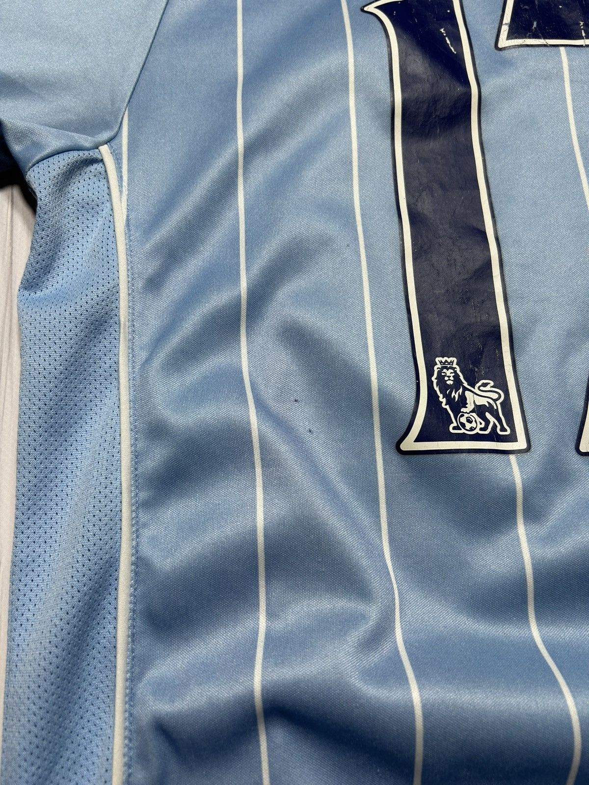 Le Coq Sportif Manchester City 2007 2008 Home Soccer Jersey Football Shirt Size US S / EU 44-46 / 1 - 12 Thumbnail