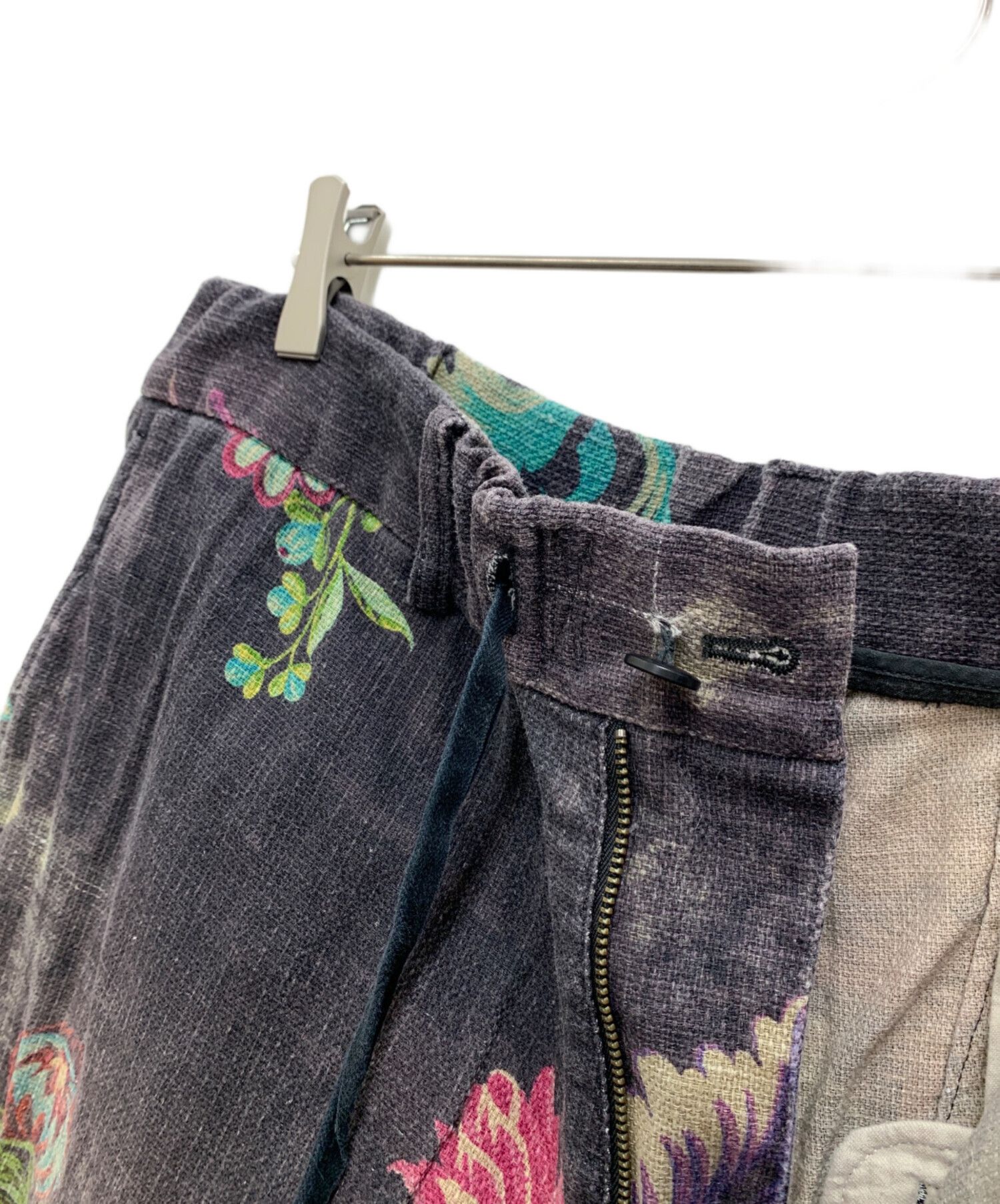Yohji Yamamoto Yohji Yamamoto pour homme Cotton Linen Floral Wide Shorts Size US 35 - 3 Thumbnail