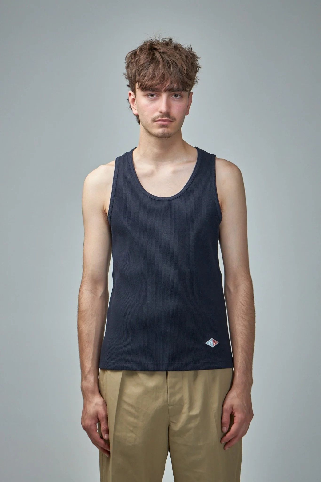 Bottega Veneta o1bcso1str0426 Cotton Rib Jersey Tank Top in Midnight Blue Size US L / EU 52-54 / 3 - 1 Thumbnail