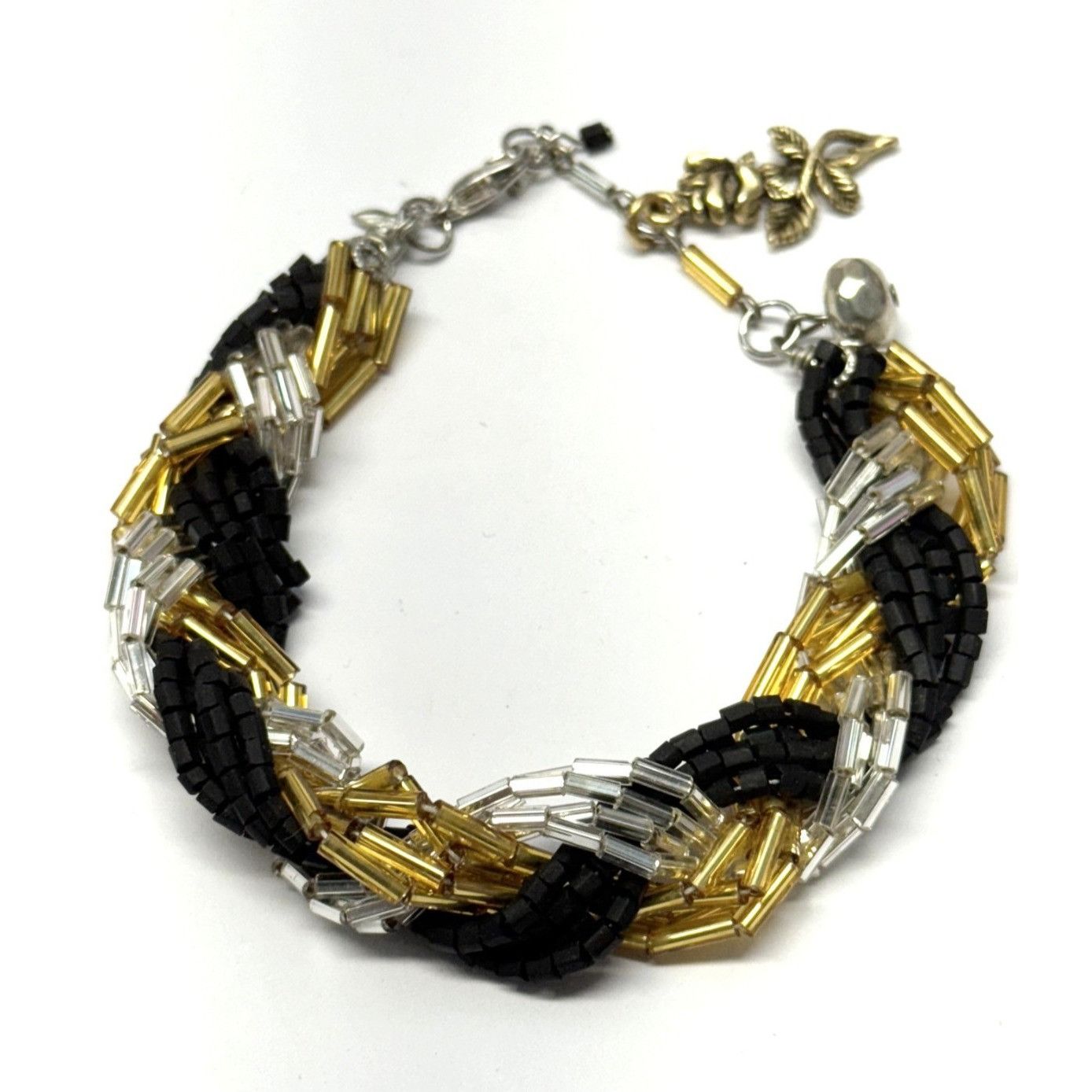 Vintage Vintage braided glass sequin charm bracelet Size ONE SIZE - 1 Thumbnail