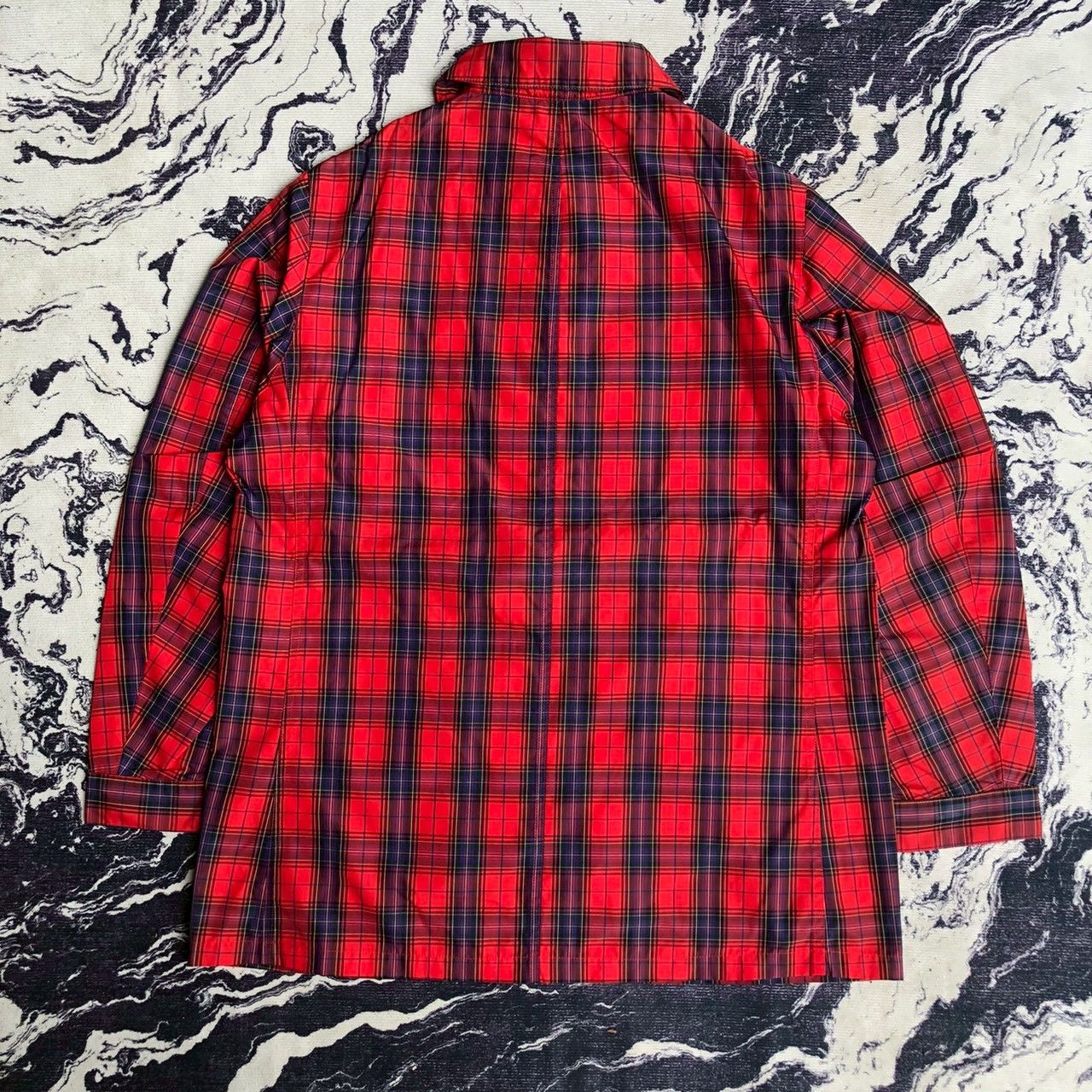 Journal Standard Vintage Y2K Journal Standard Red Tartan Nylon Coat Size US M / EU 48-50 / 2 - 3 Thumbnail