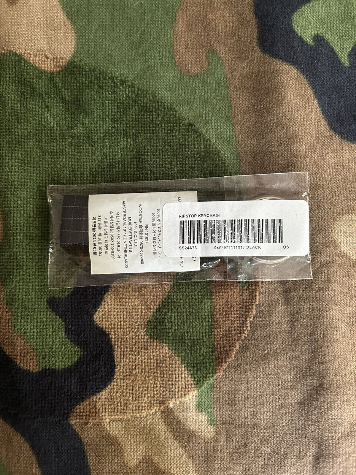 Supreme Supreme Ripstop Keychain Black SS24 Size ONE SIZE - 4 Thumbnail