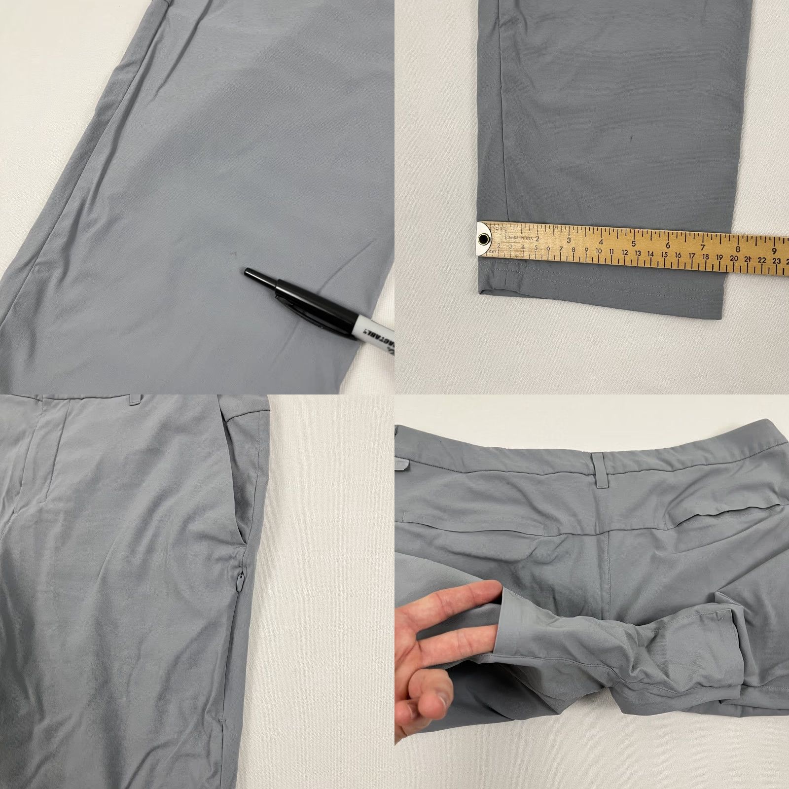 Lululemon Lululemon Commission Pants Mens 38 x 28 Gray 5-Pocket Chino Business Travel Office Golf Casual Classic Slim Tapered Front Flat 5-Pocket Size US 38 / EU 54 - 8 Thumbnail