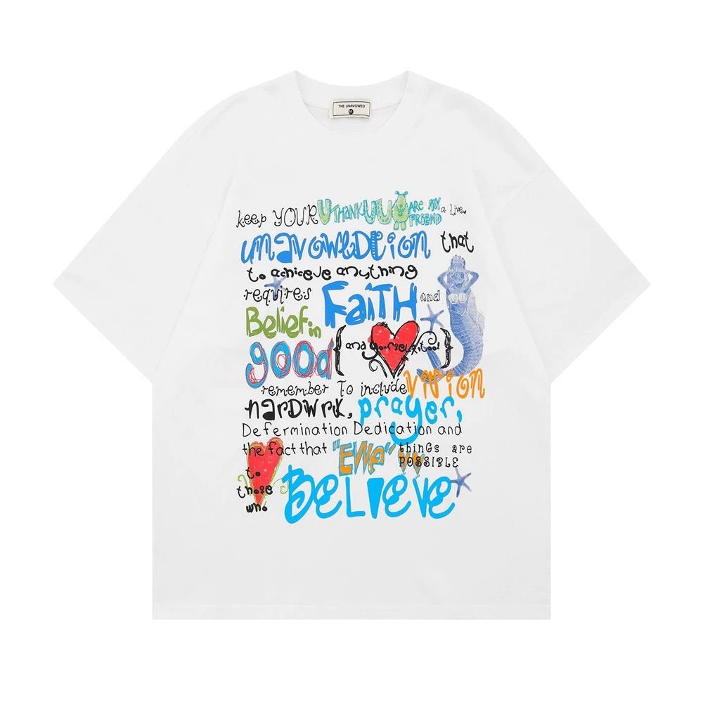 Vintage High street men's hip hop trend graffiti print t-shirt Size US M / EU 48-50 / 2 - 1 Thumbnail