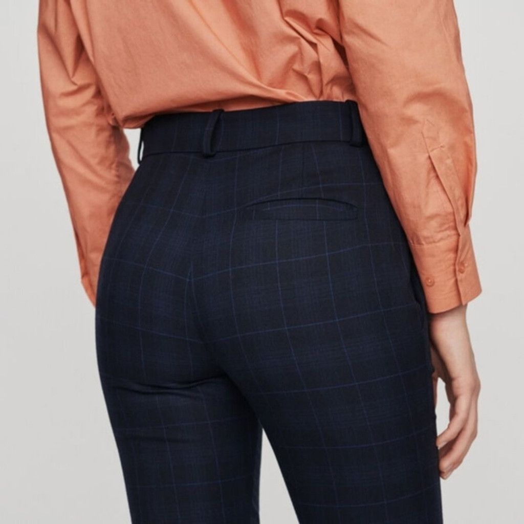 Maje MAJE Preppy Academia Crop Navy Blue Trousers Pants Size 34 Size 25" / US 0 / IT 36 - 4 Thumbnail