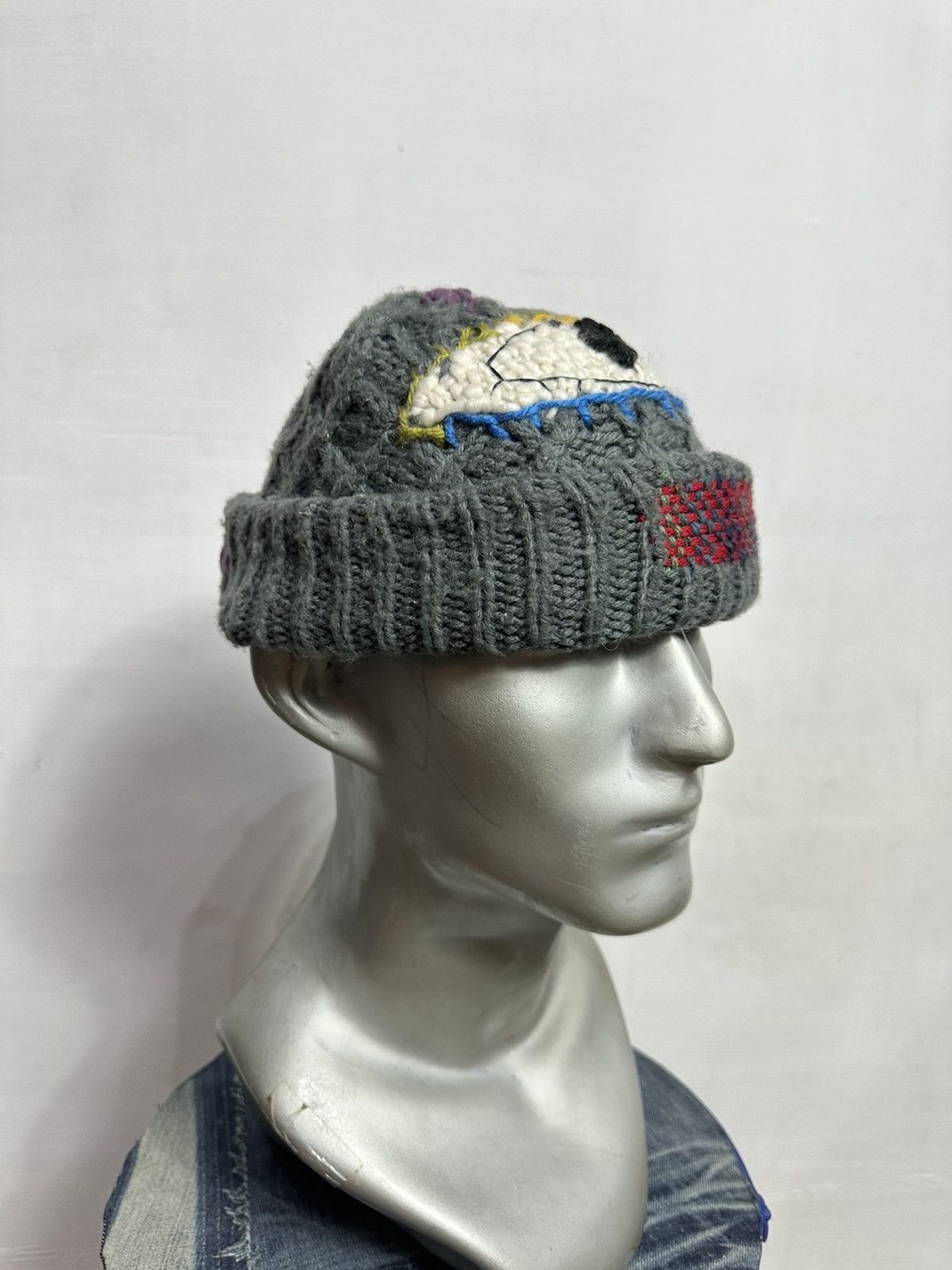 Handmade Custom Made Nice Design Art Knitted Eye Beanie Hats Size ONE SIZE - 3 Thumbnail