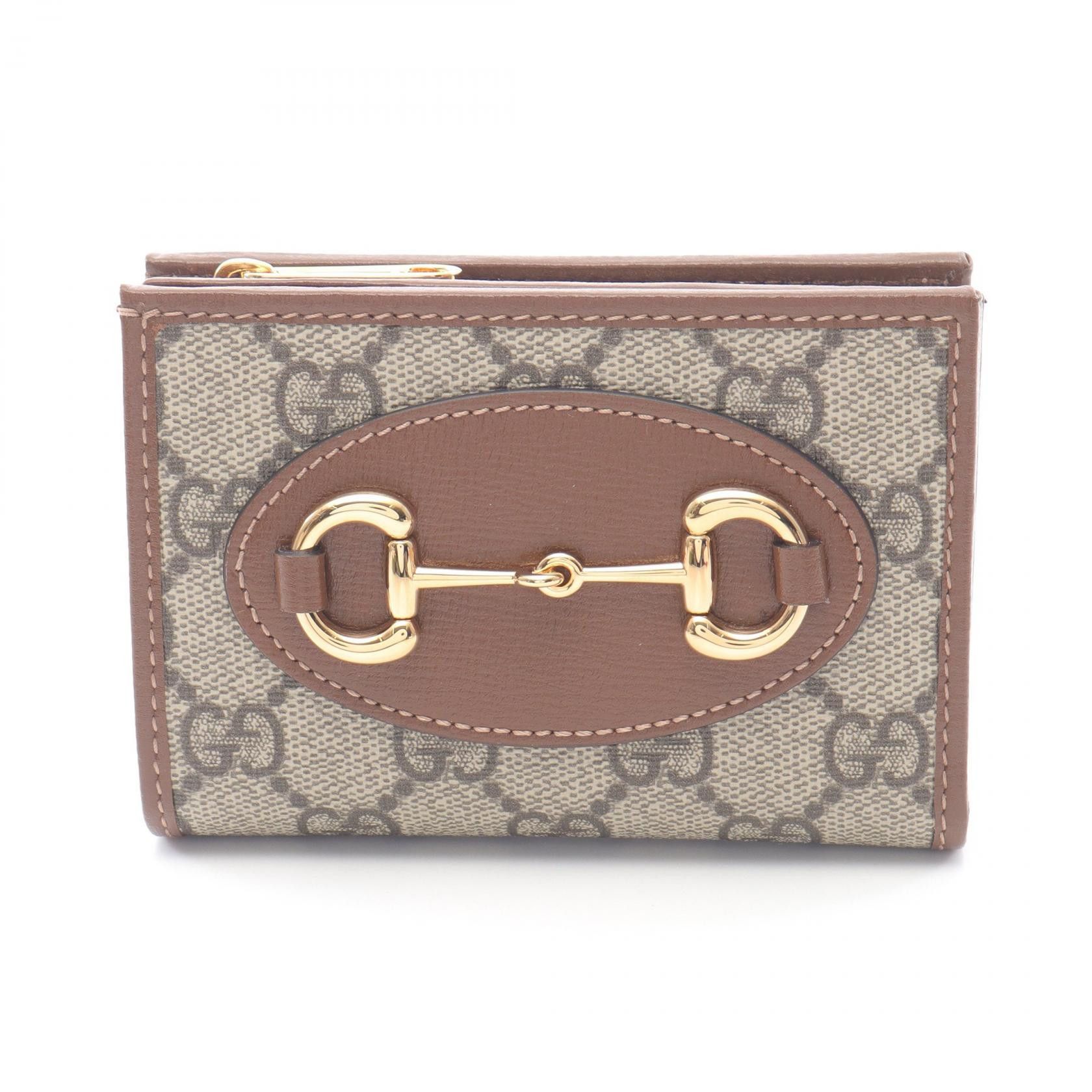 Gucci Gucci Gucci Horsebit 1955 GG Supreme Leather PVC Wallet Leather Short Wallet 72684692TCG8563 Size ONE SIZE - 1 Thumbnail