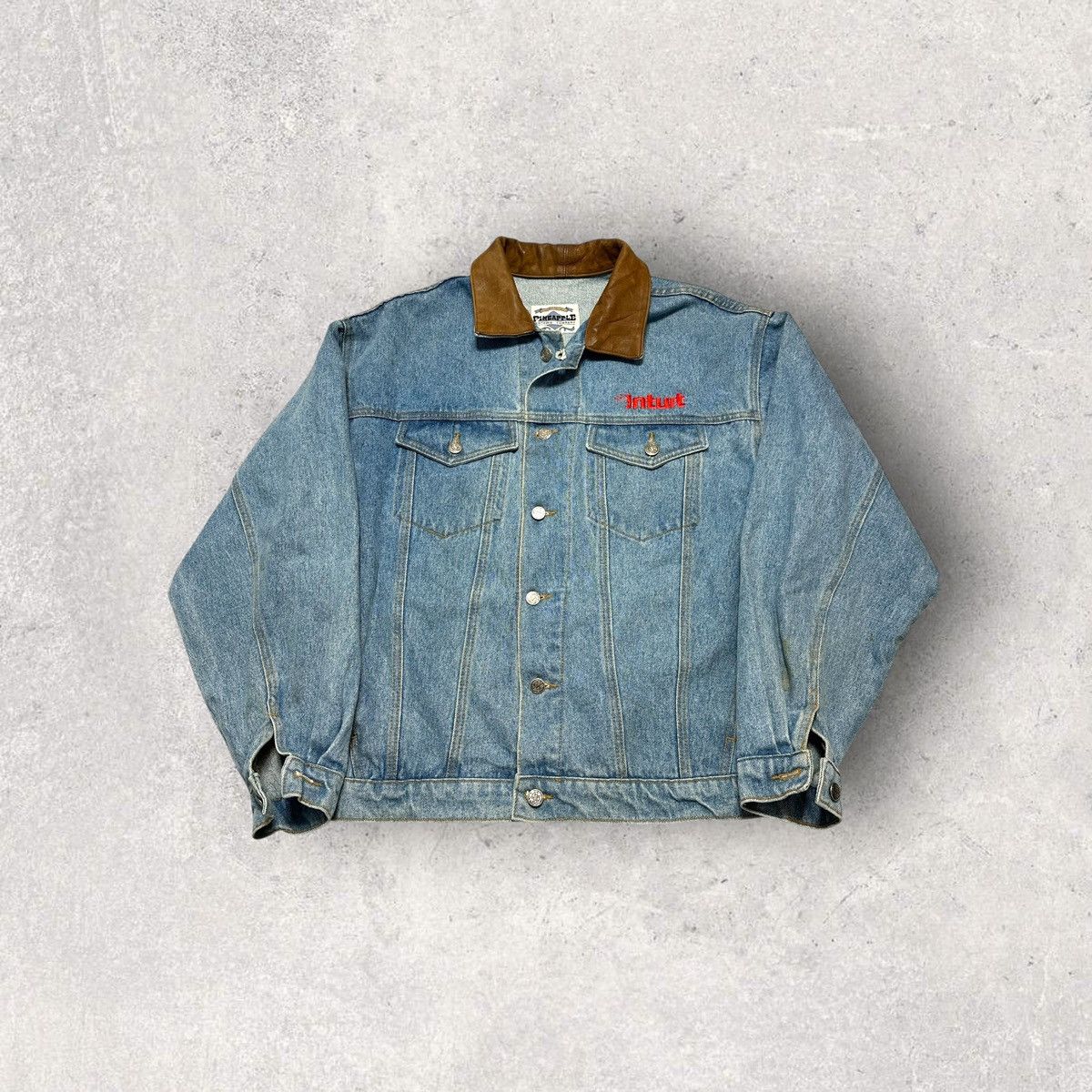 Vintage Vintage Intuit denim jacket Size US L / EU 52-54 / 3 - 1 Thumbnail