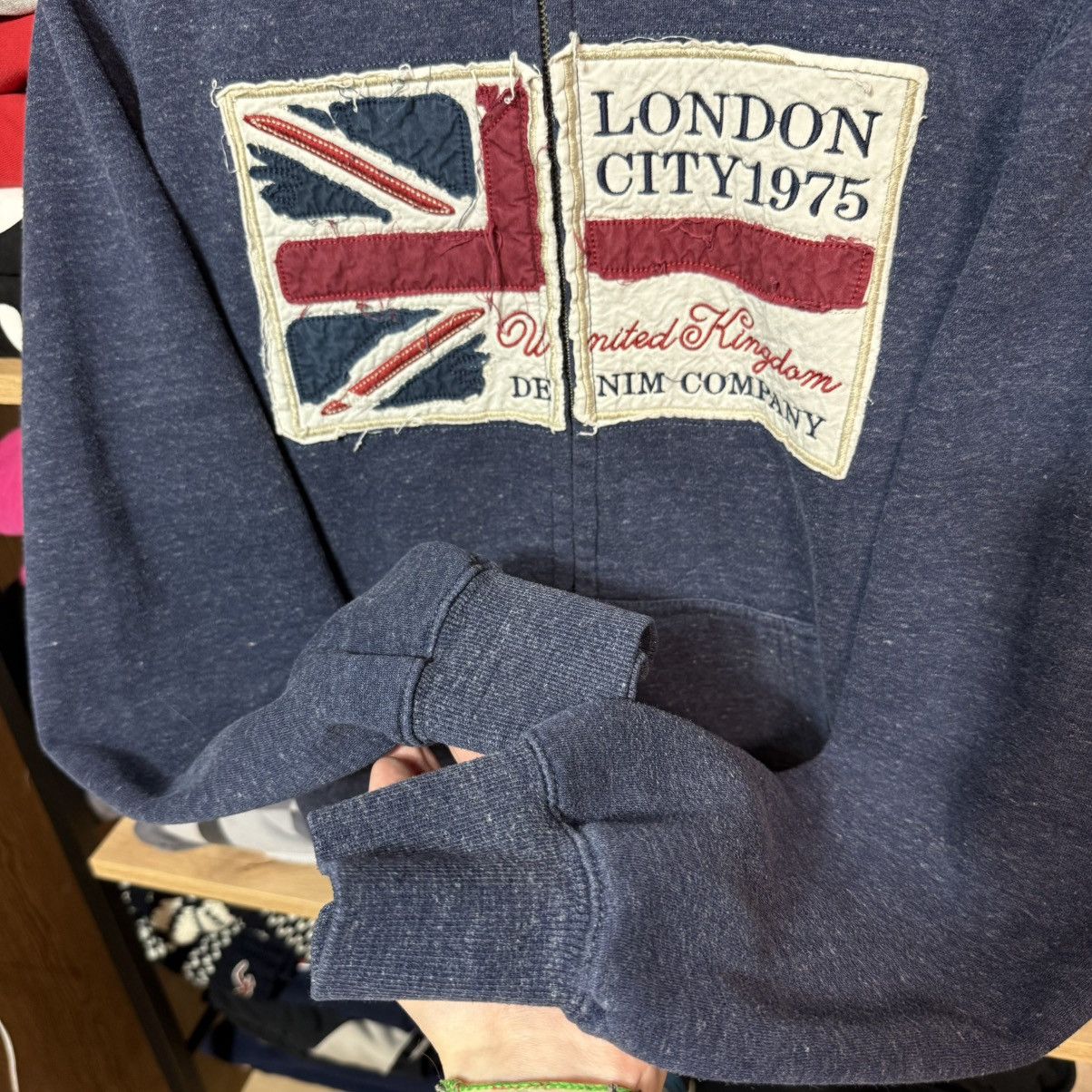 Hysteric Glamour 📌 Crazy Y2K British Britain Flag Archive Zip Hoodie Size US M / EU 48-50 / 2 - 9 Thumbnail