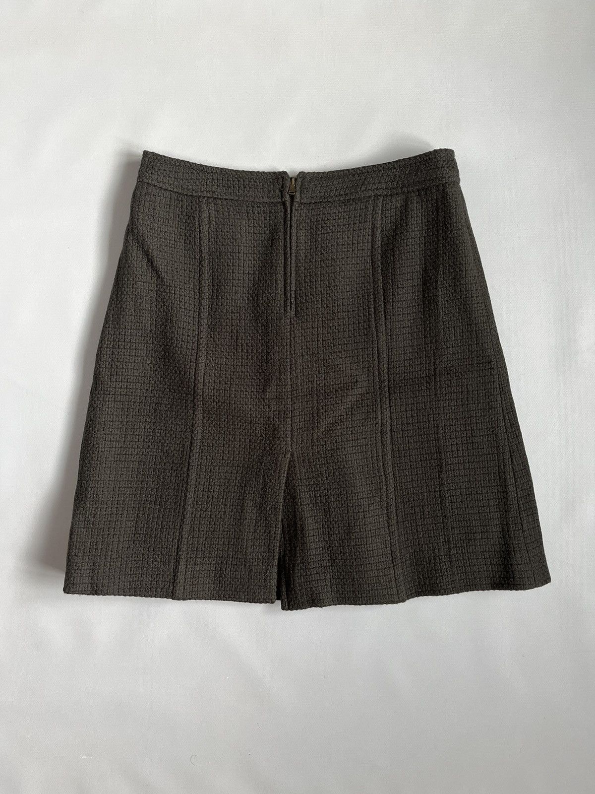 Designer × Dolce & Gabbana Dolce & Gabbana Dark Olive Knit Wool Viscose Midi Skirt Size 27" / US 4 / IT 40 - 5 Thumbnail