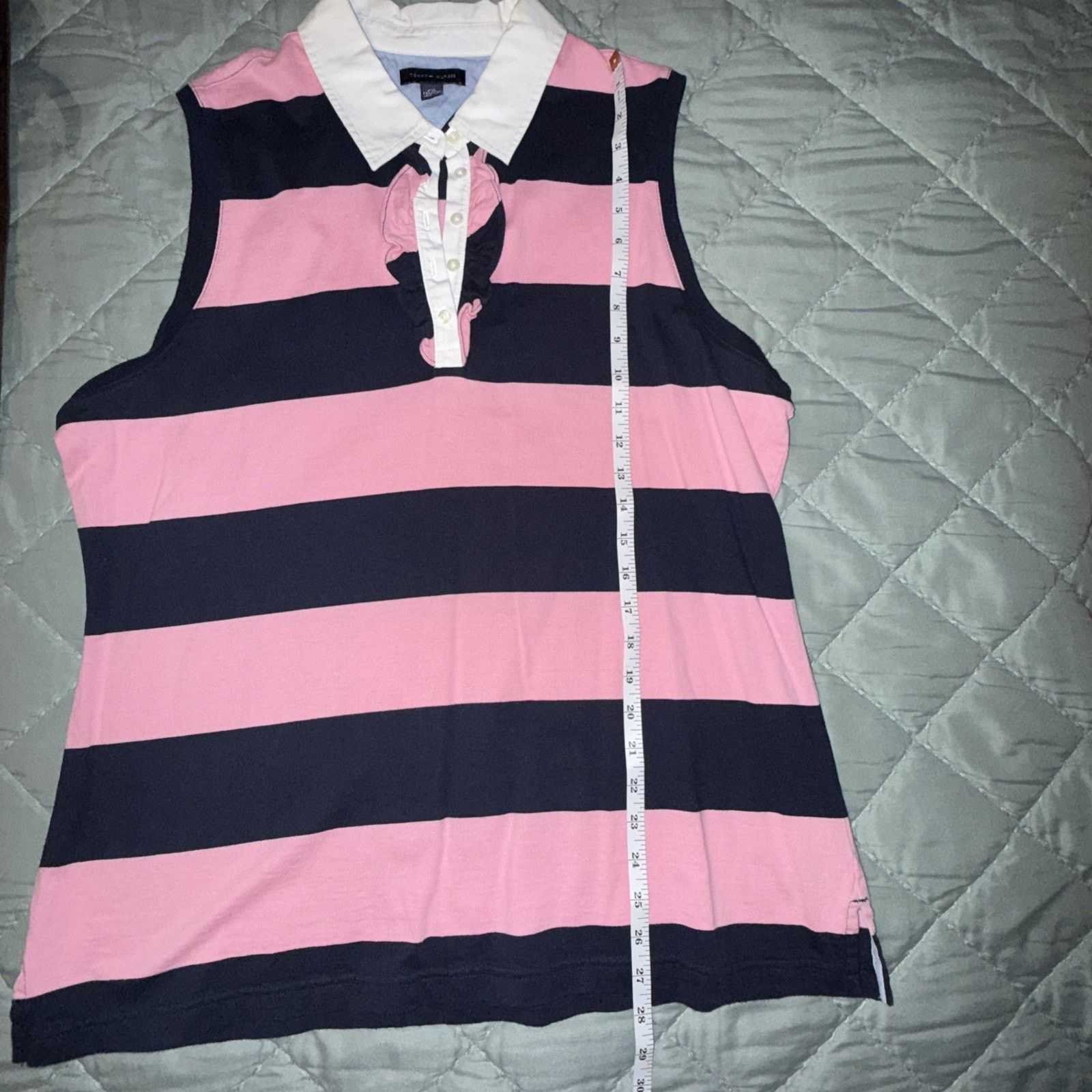 Tommy Hilfiger Tommy Hilfiger Women’s Sleeveless Colorblock Ruffled Sz XXL Size XXL / US 16-18 / IT 52-54 - 11 Thumbnail